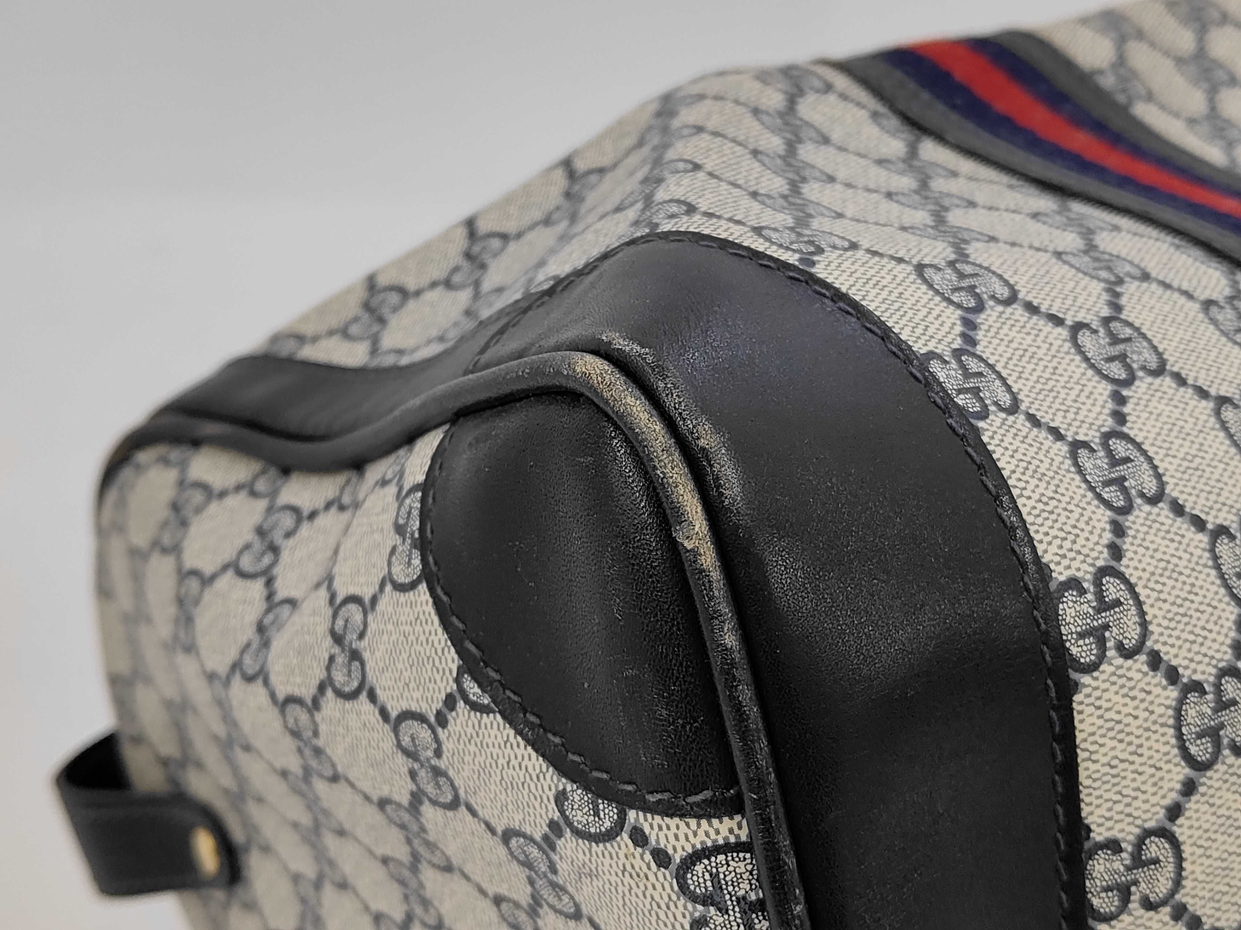 Old GG Supreme Sherry Line Boston Bag — view 6