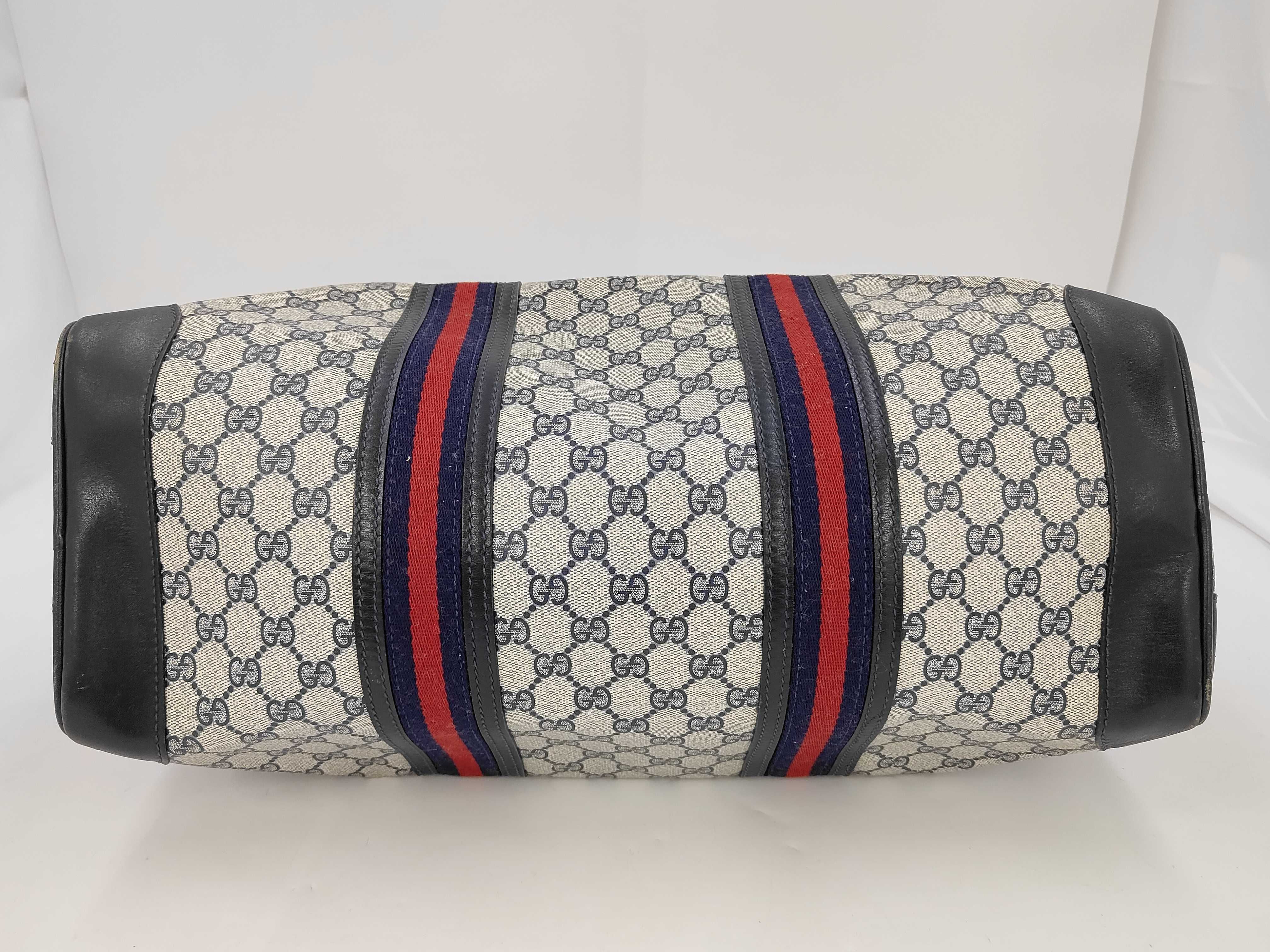 Old GG Supreme Sherry Line Boston Bag — view 7