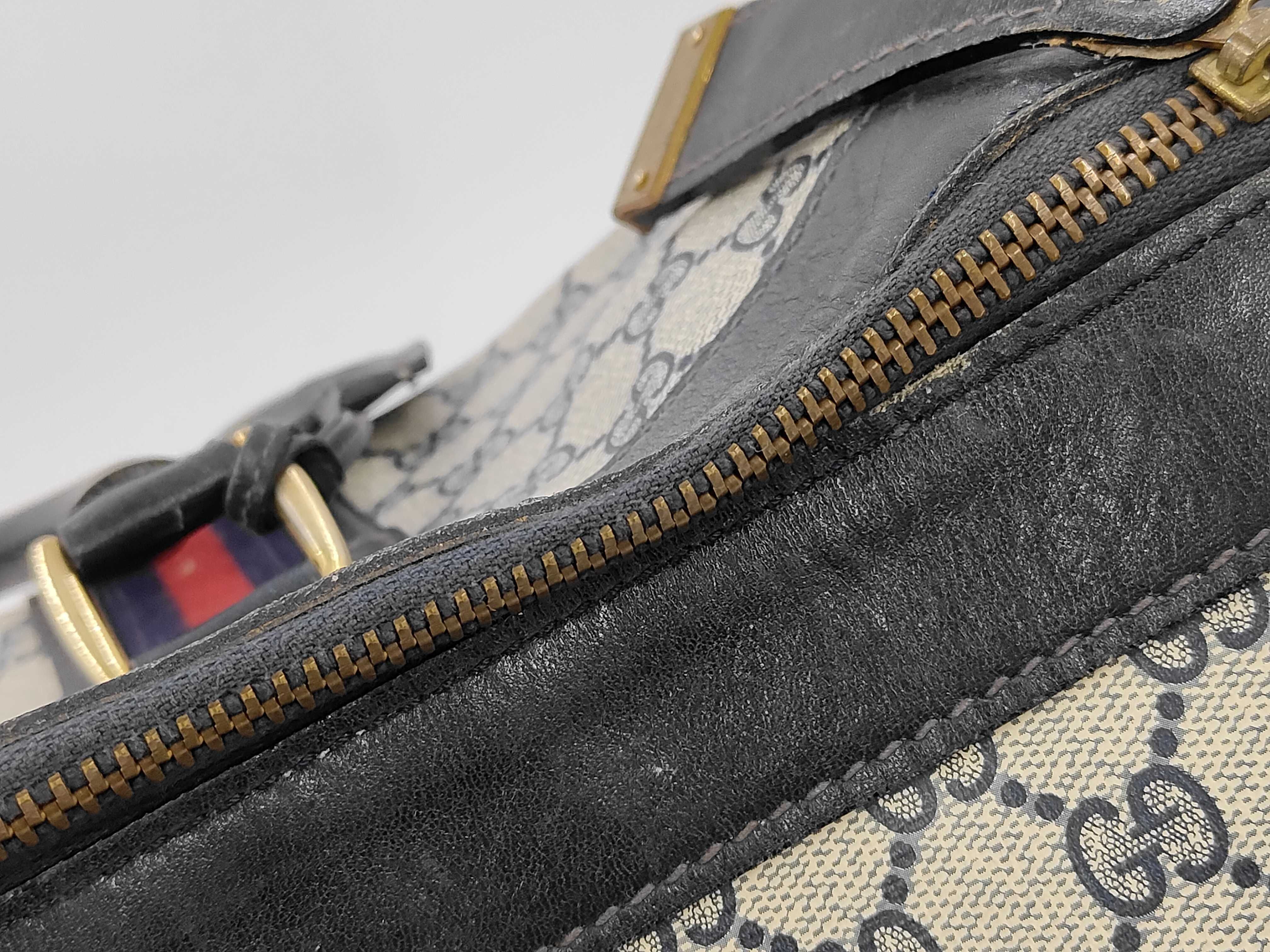 Old GG Supreme Sherry Line Boston Bag — view 8