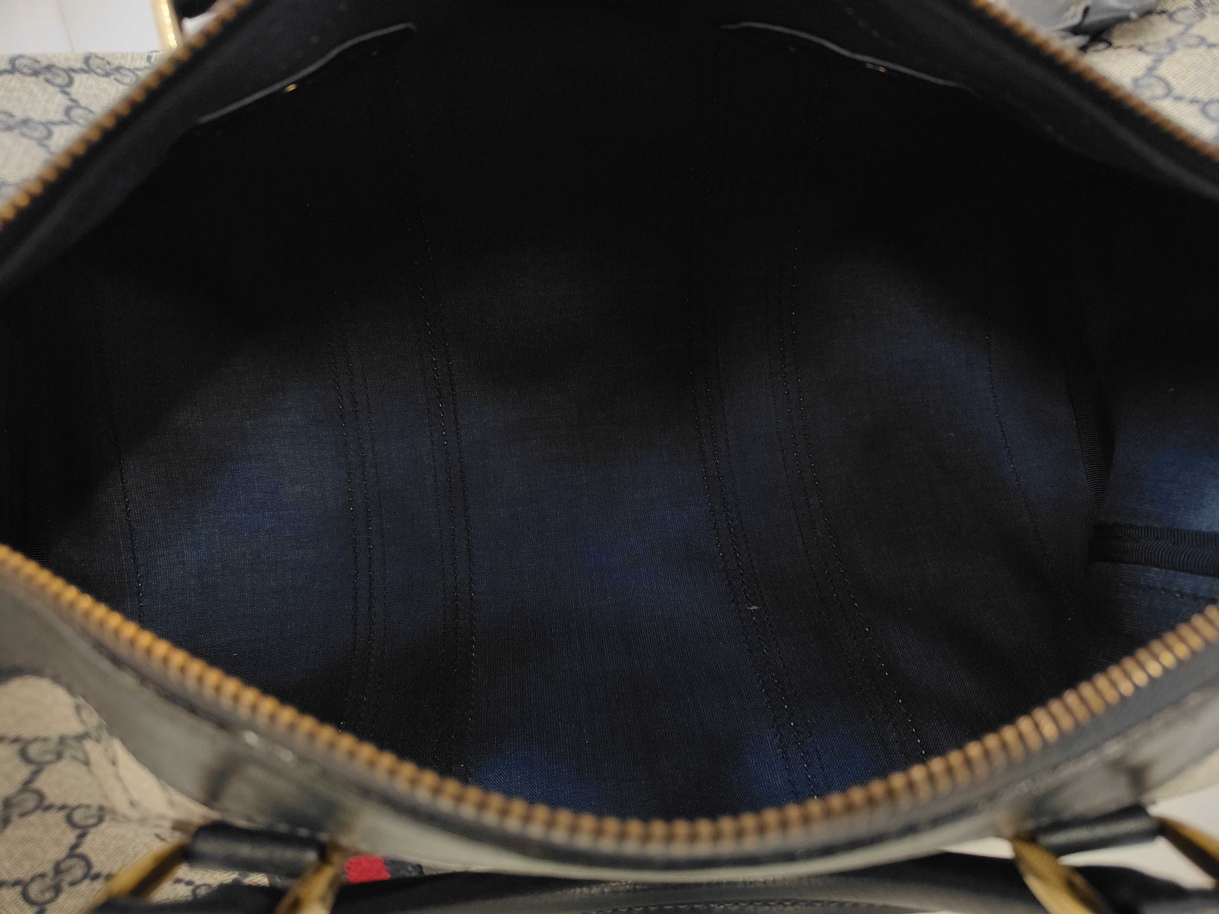 Old GG Supreme Sherry Line Boston Bag — view 9