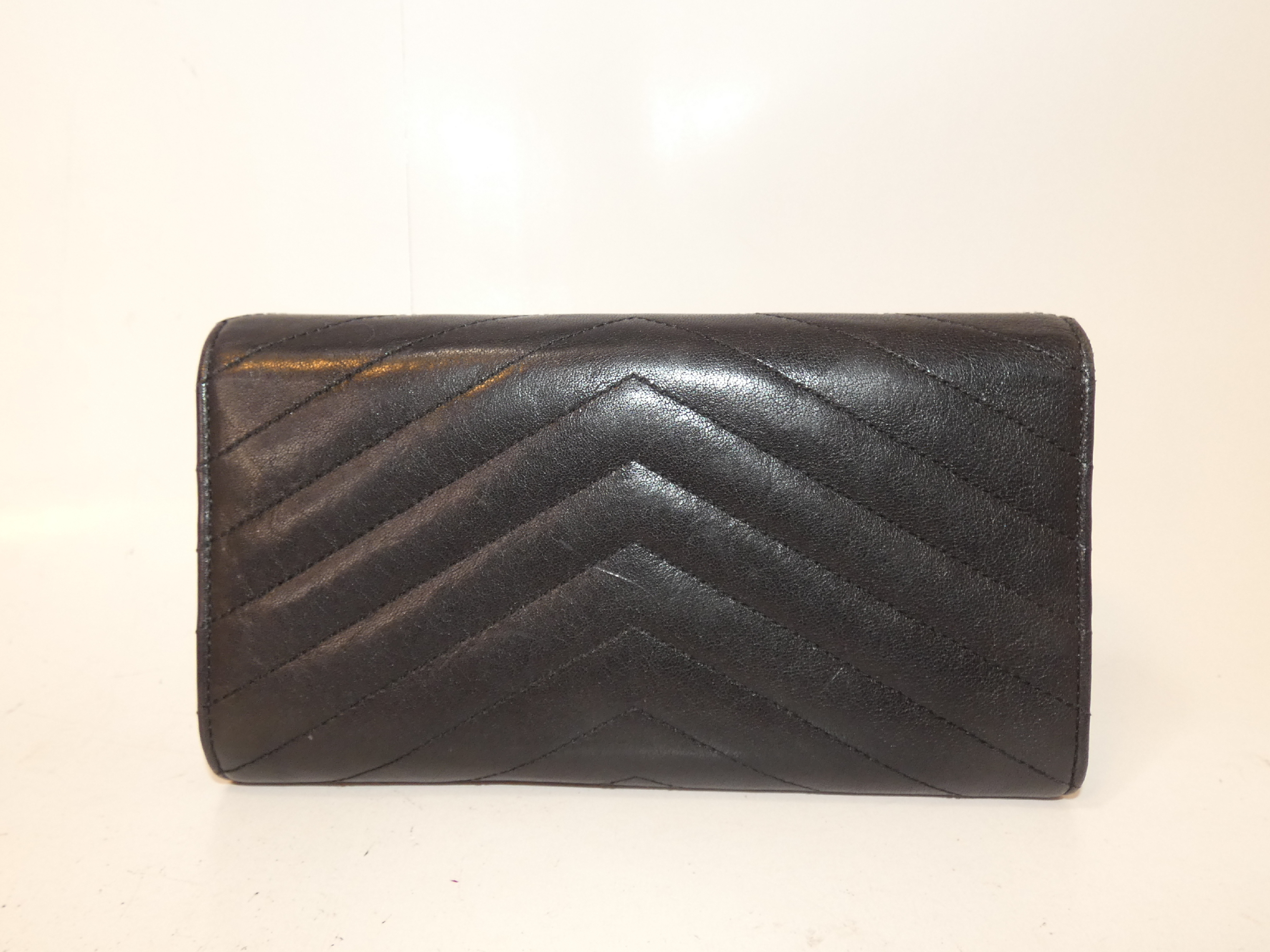 Logo V-Stitch Long Wallet — view 2