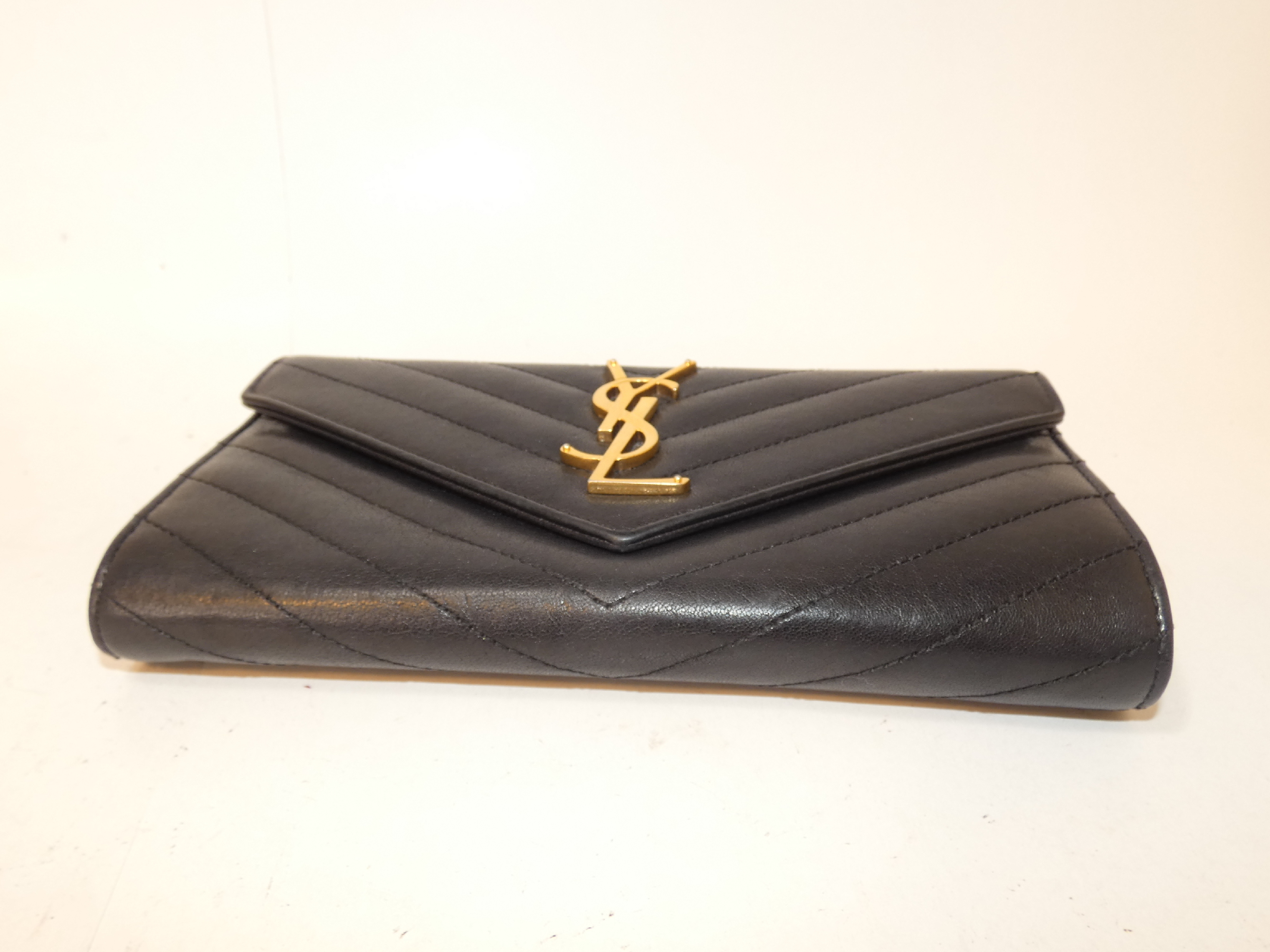 Logo V-Stitch Long Wallet — view 4