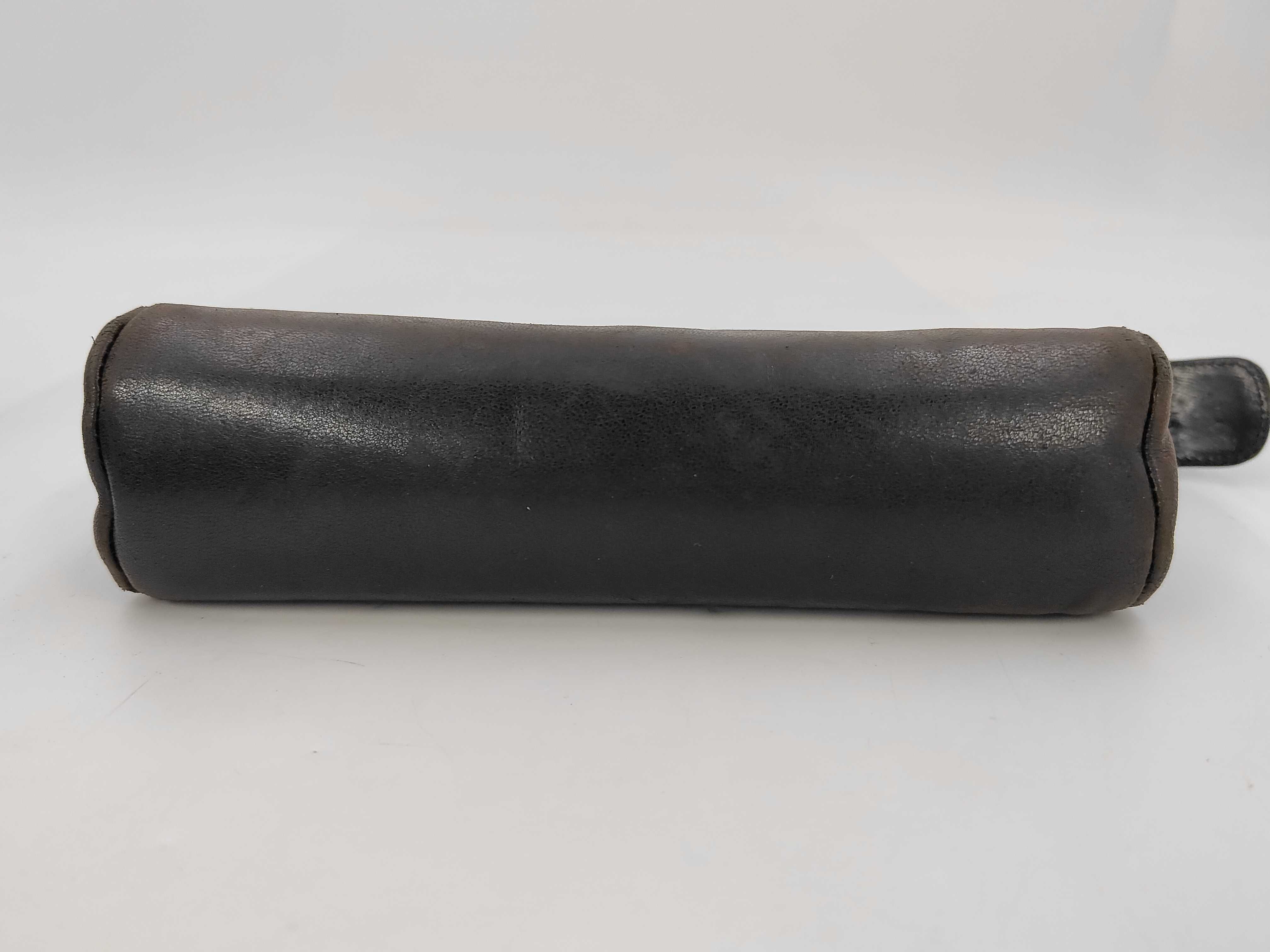 Coco Mark Lambskin Cosmetic Pouch, Dark Brown — view 6