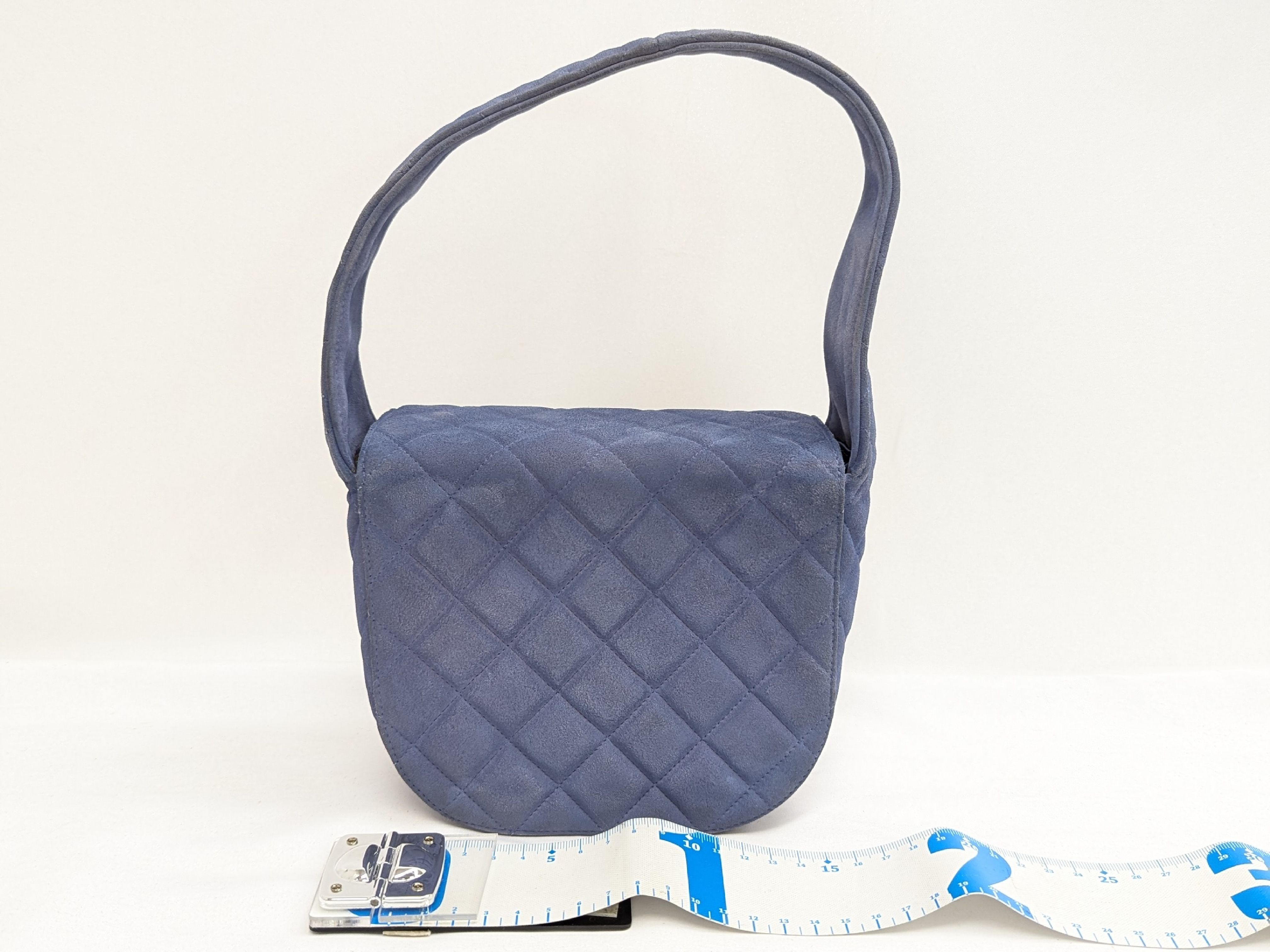 Suede Turnlock Handbag — view 2