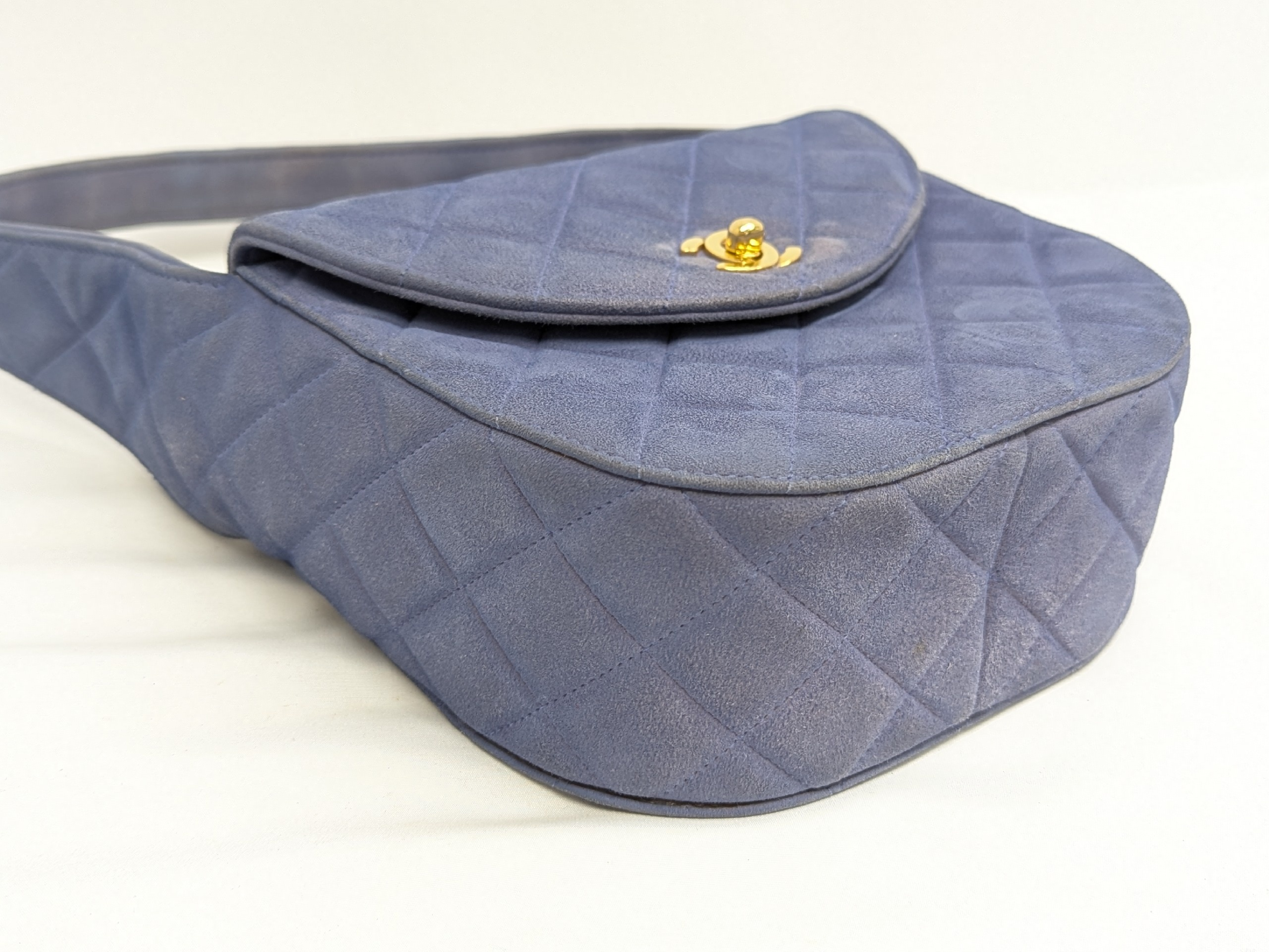 Suede Turnlock Handbag — view 3