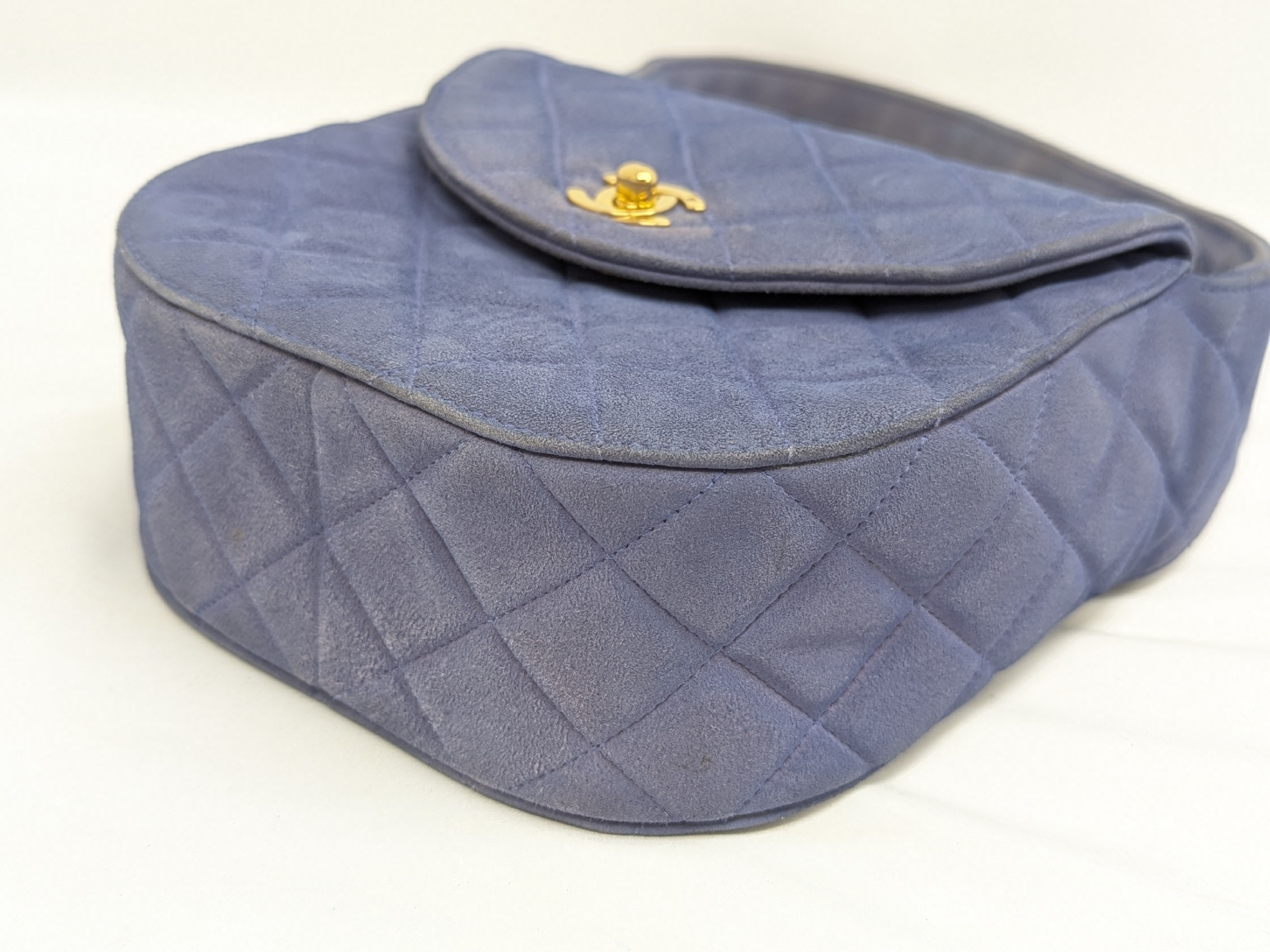 Suede Turnlock Handbag — view 4