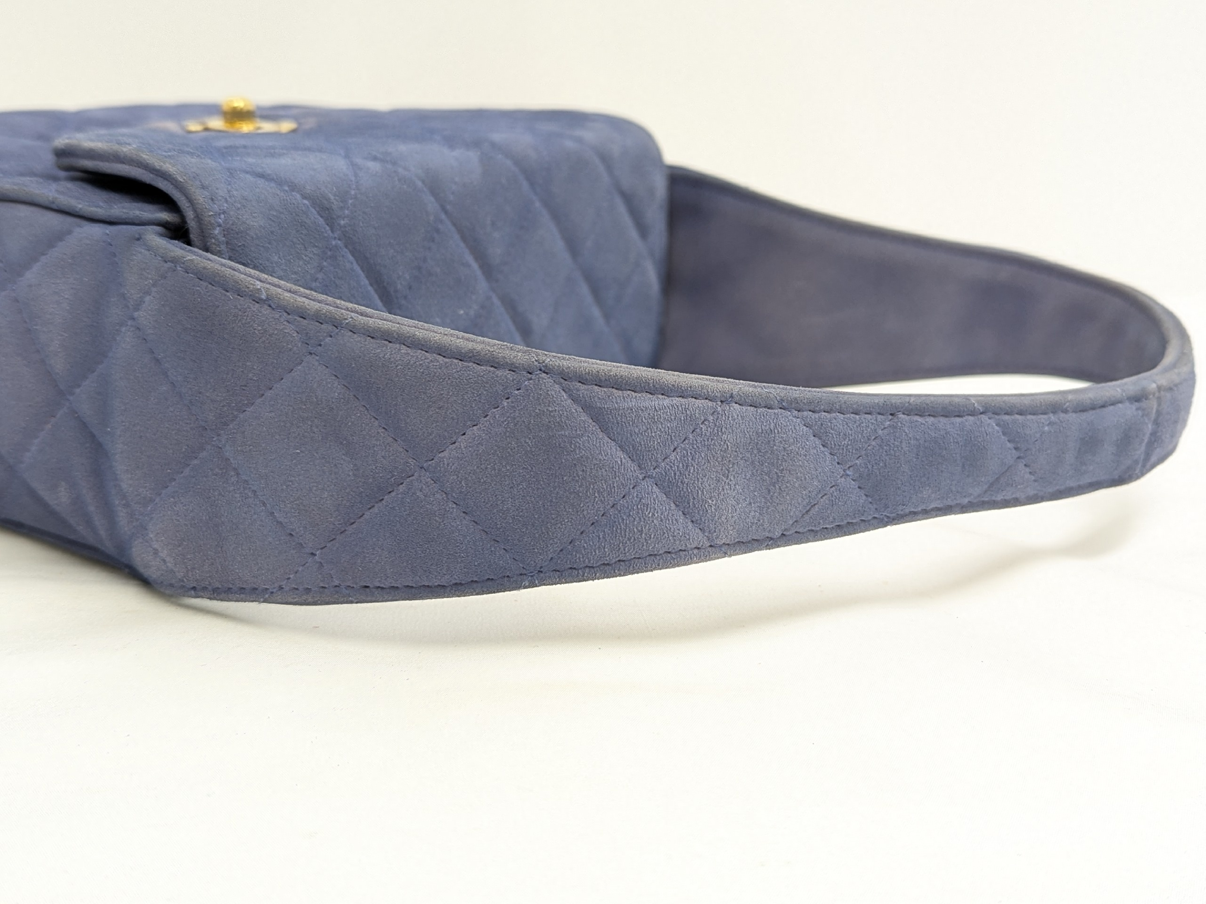 Suede Turnlock Handbag — view 6
