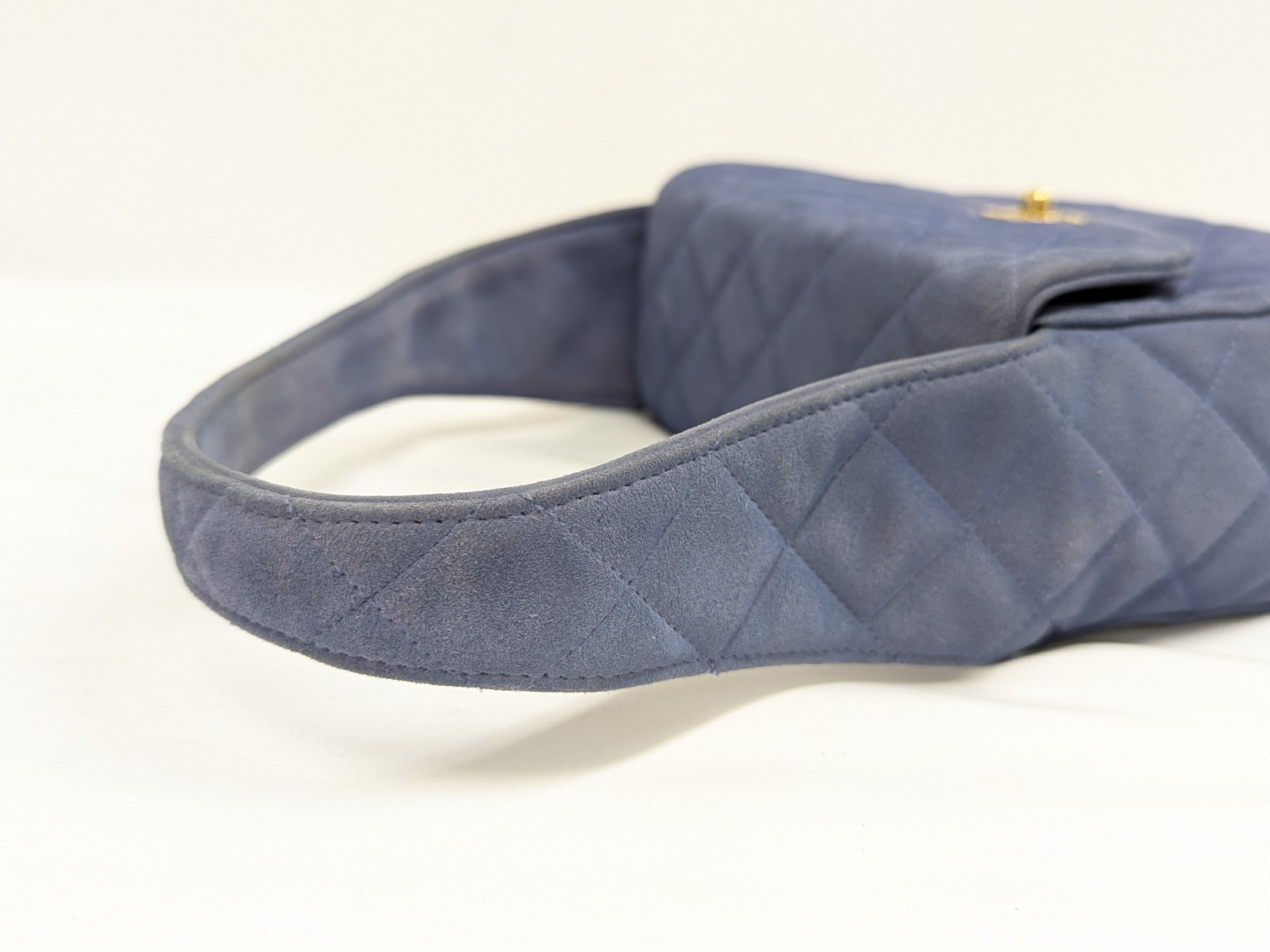Suede Turnlock Handbag — view 7