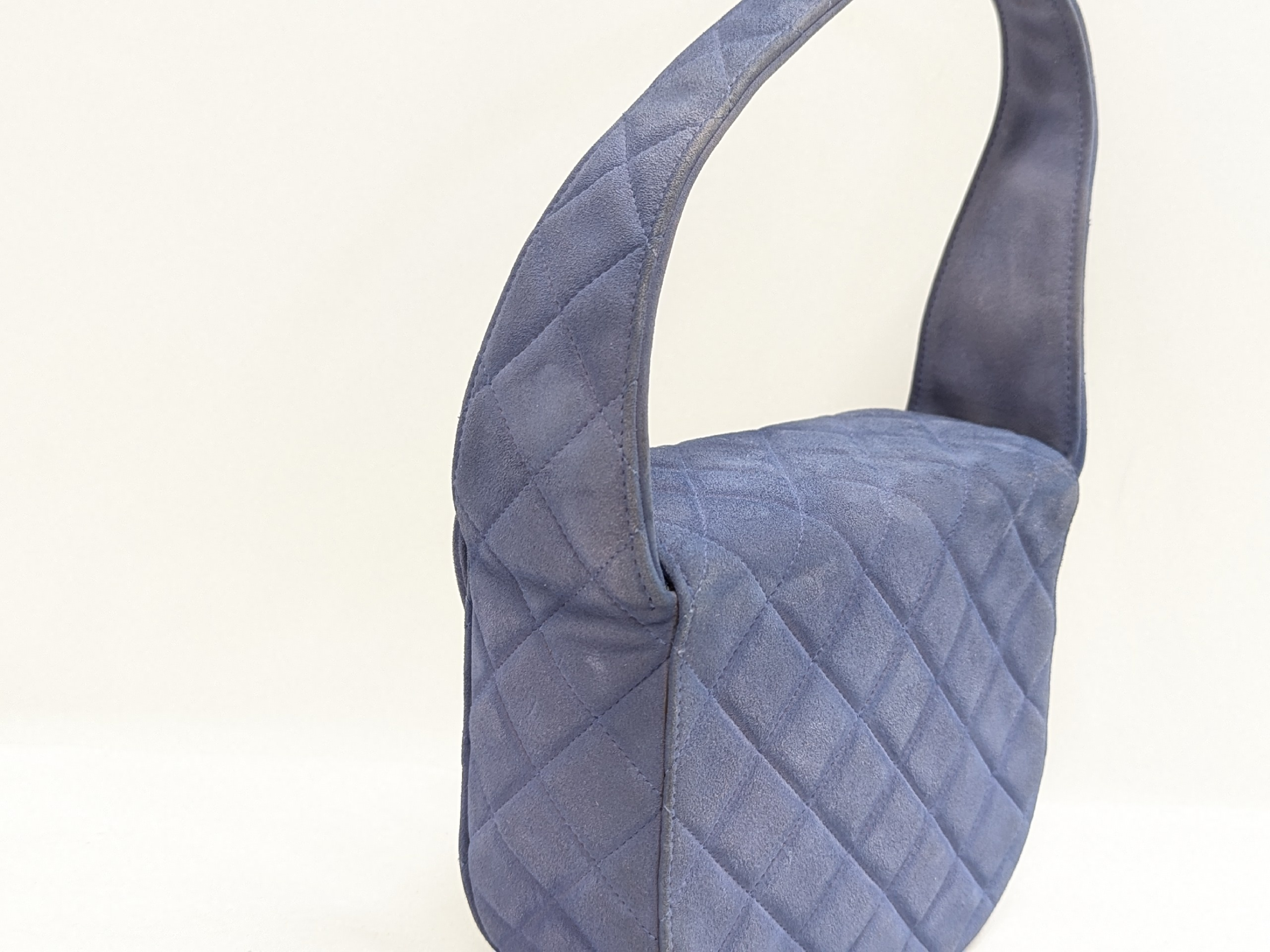 Suede Turnlock Handbag — view 8