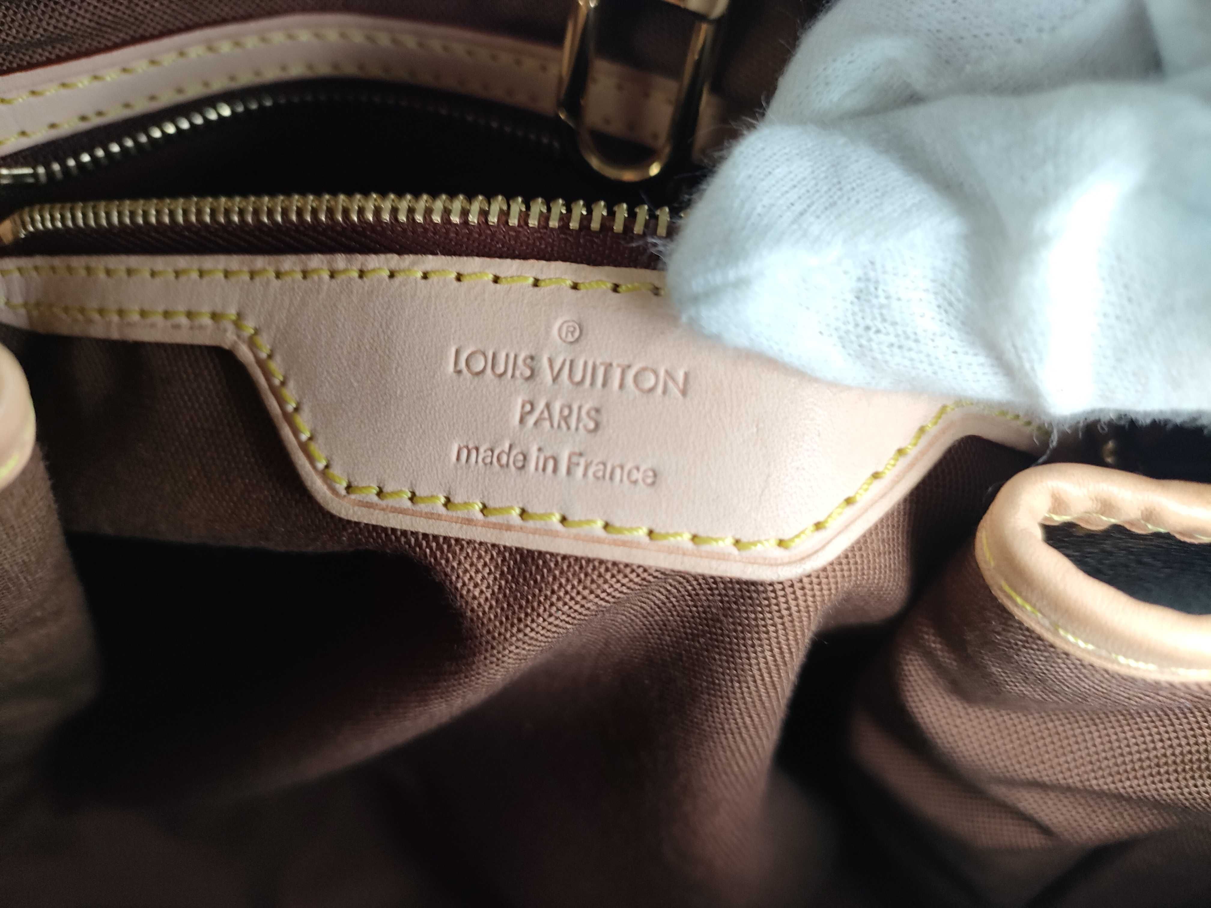 Monogram LV Pumpkin Brown Monogram Medium Tote Bag — view 12