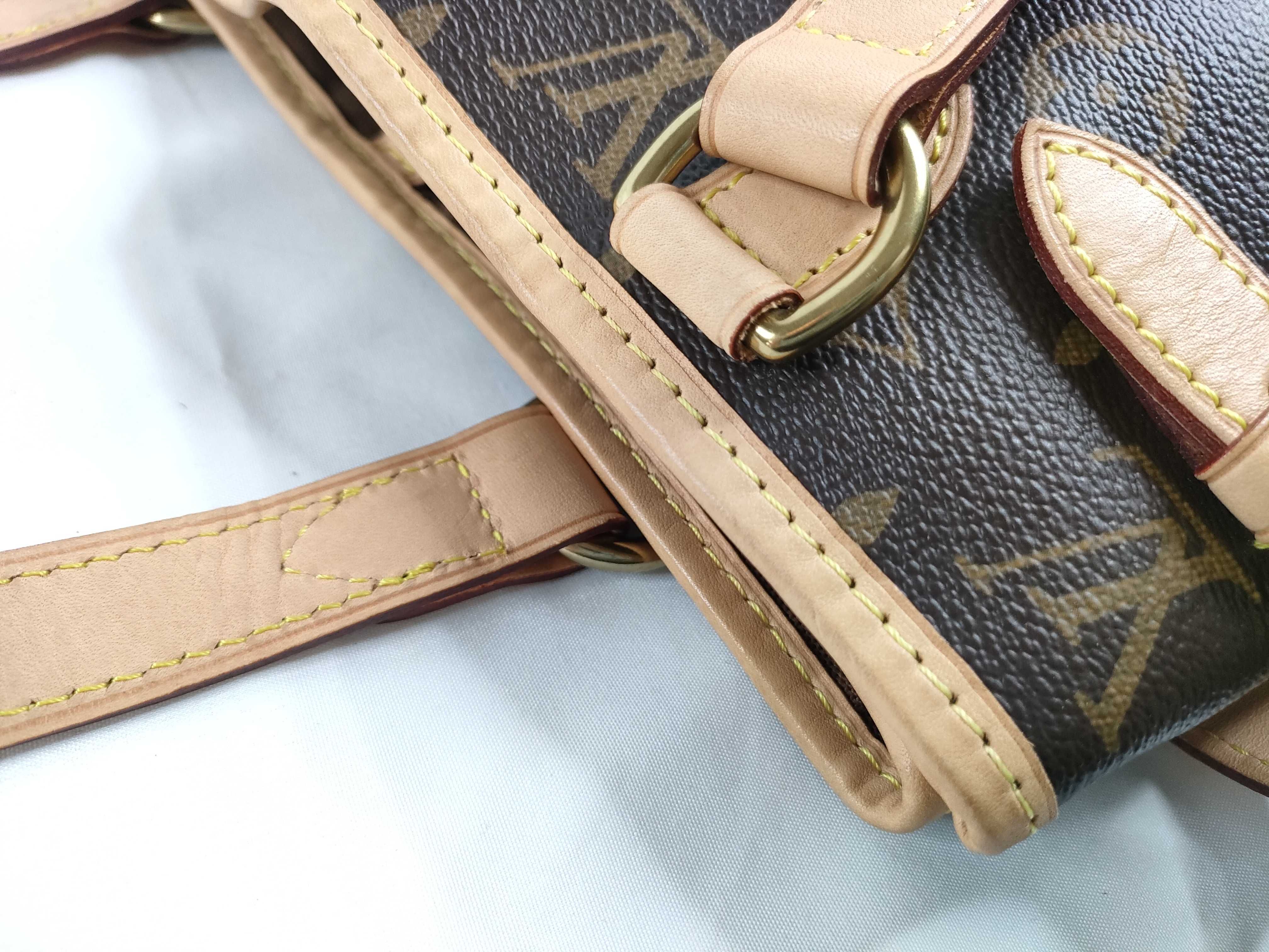 Monogram LV Pumpkin Brown Monogram Medium Tote Bag — view 8