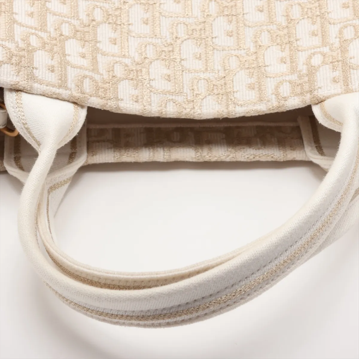 Oblique Book Tote Medium Canvas x Leather 2-Way Handbag White Lucky Star — view 5