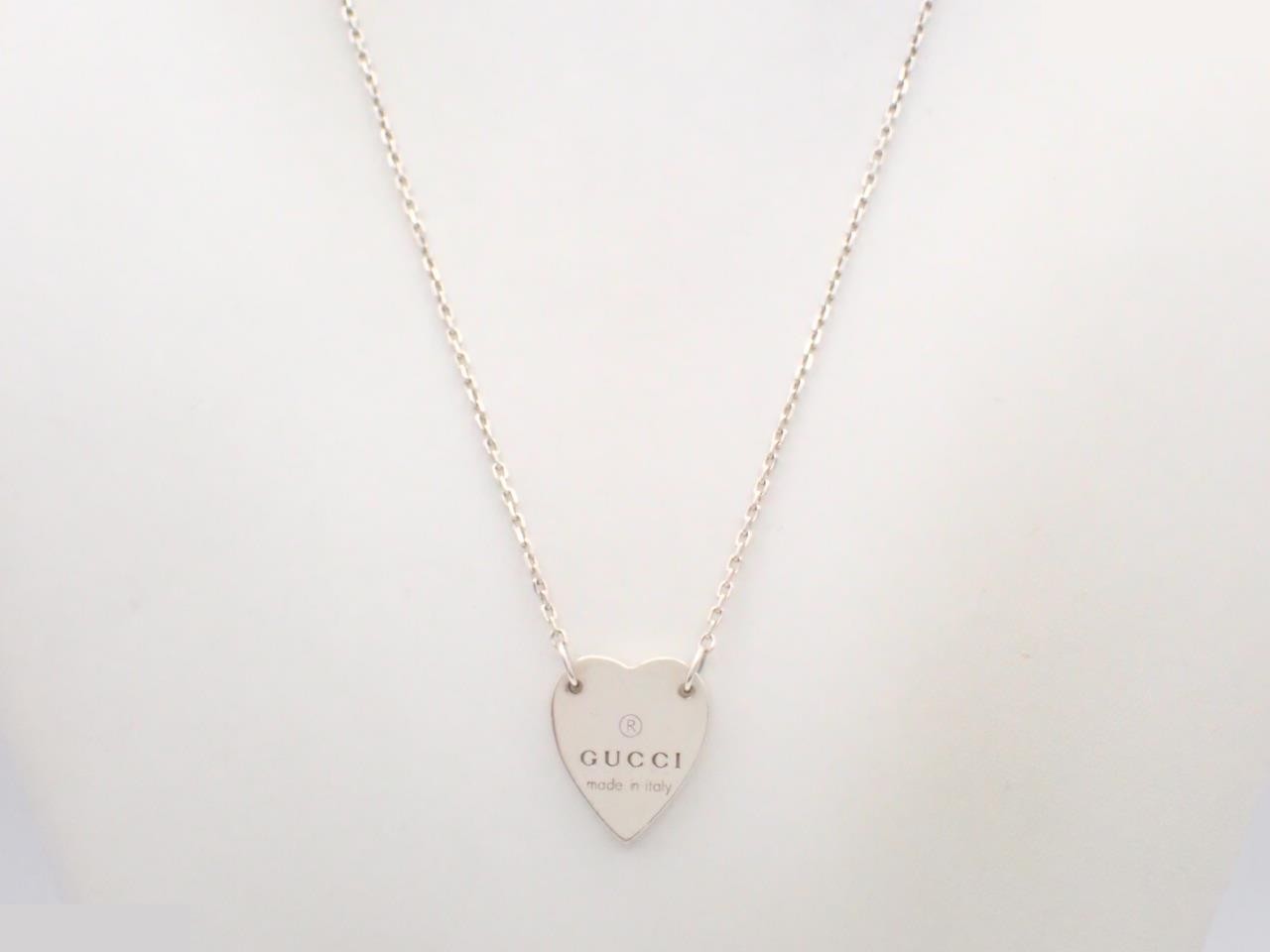 heart plate necklace, 925 sterling silver, 8.0g, chain approximately 46cm. — view 3
