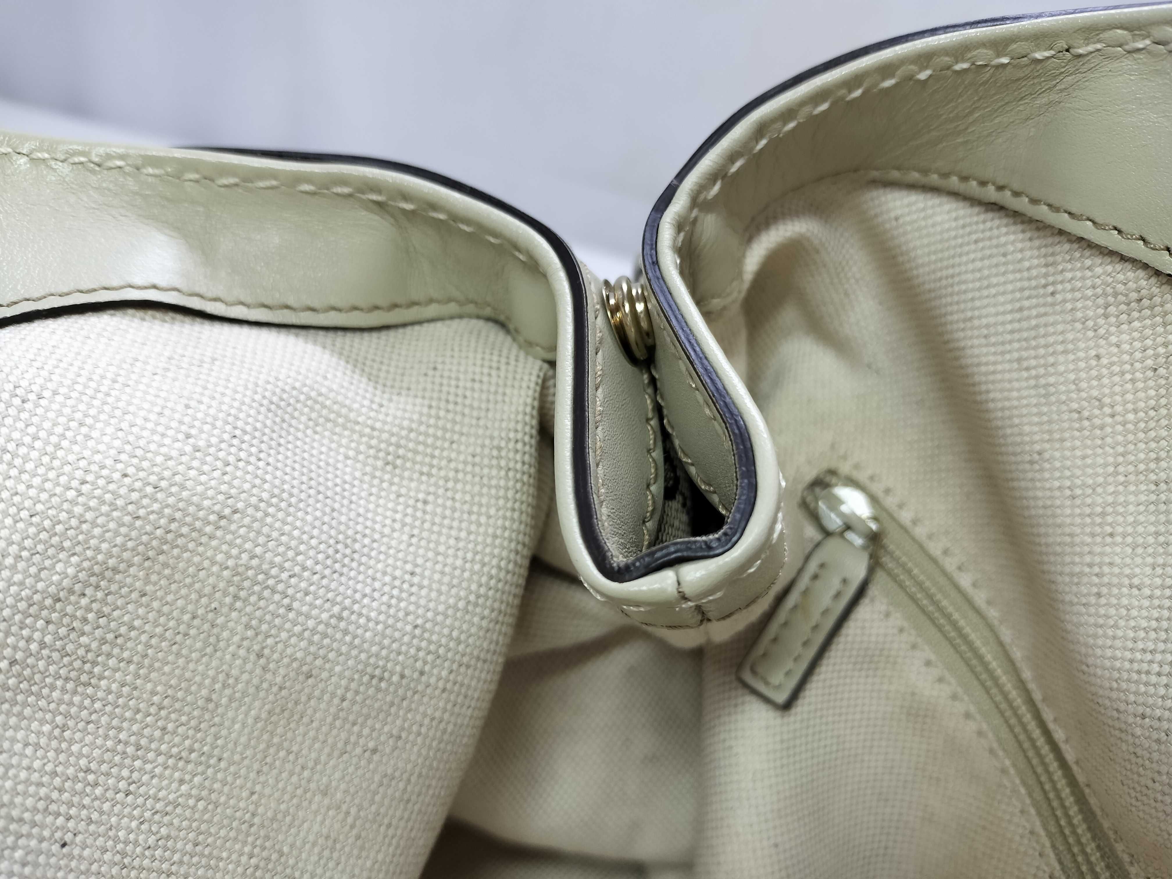 GG Canvas Gucci Diamante Sukey 211944 Canvas x Leather Handbag Beige Handbag — view 12