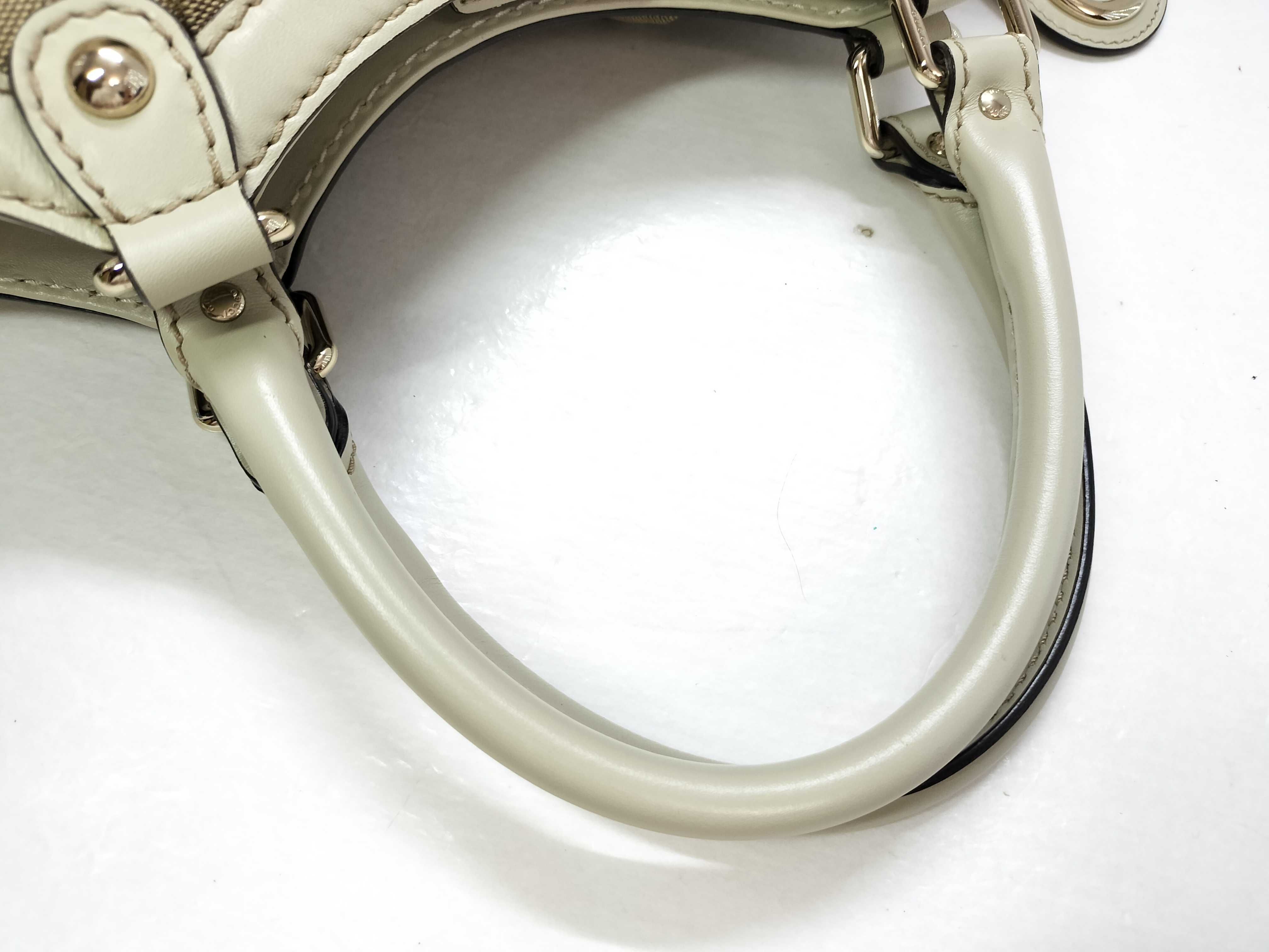 GG Canvas Gucci Diamante Sukey 211944 Canvas x Leather Handbag Beige Handbag — view 3