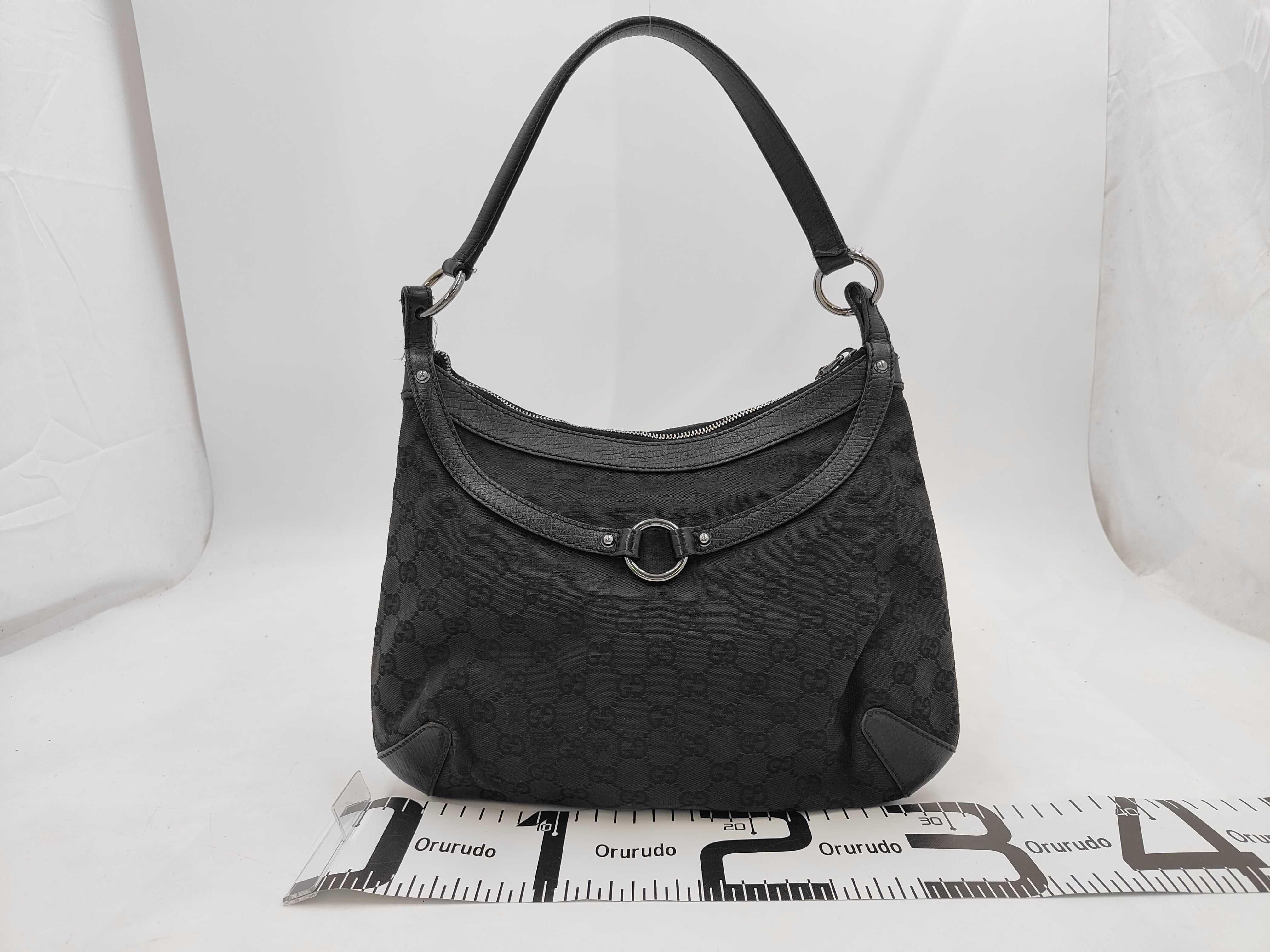 Horsebit GG Canvas Black Shoulder Bag 114890 — view 2