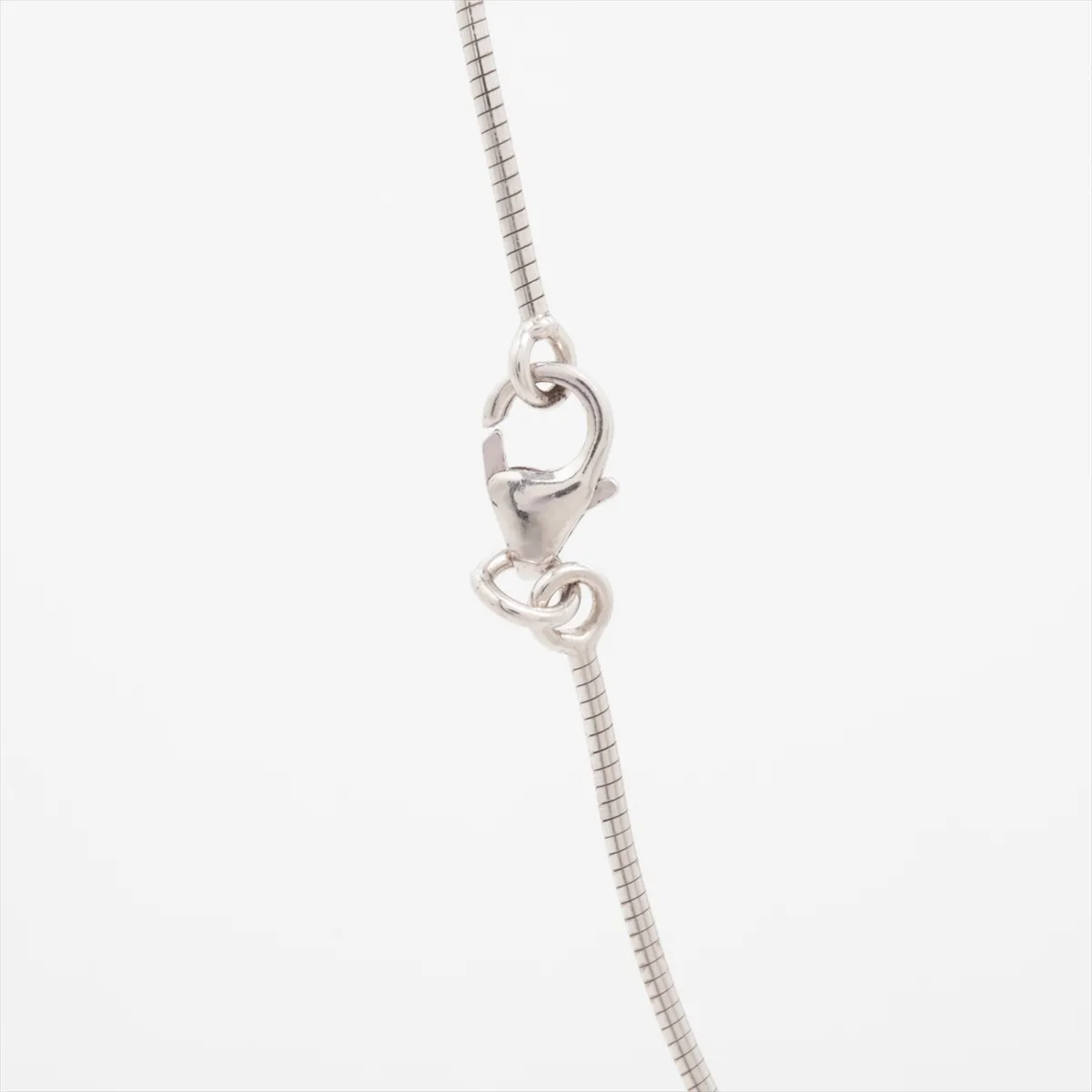 Pop H Necklace, Metal, Silver x Bordeaux, — view 3