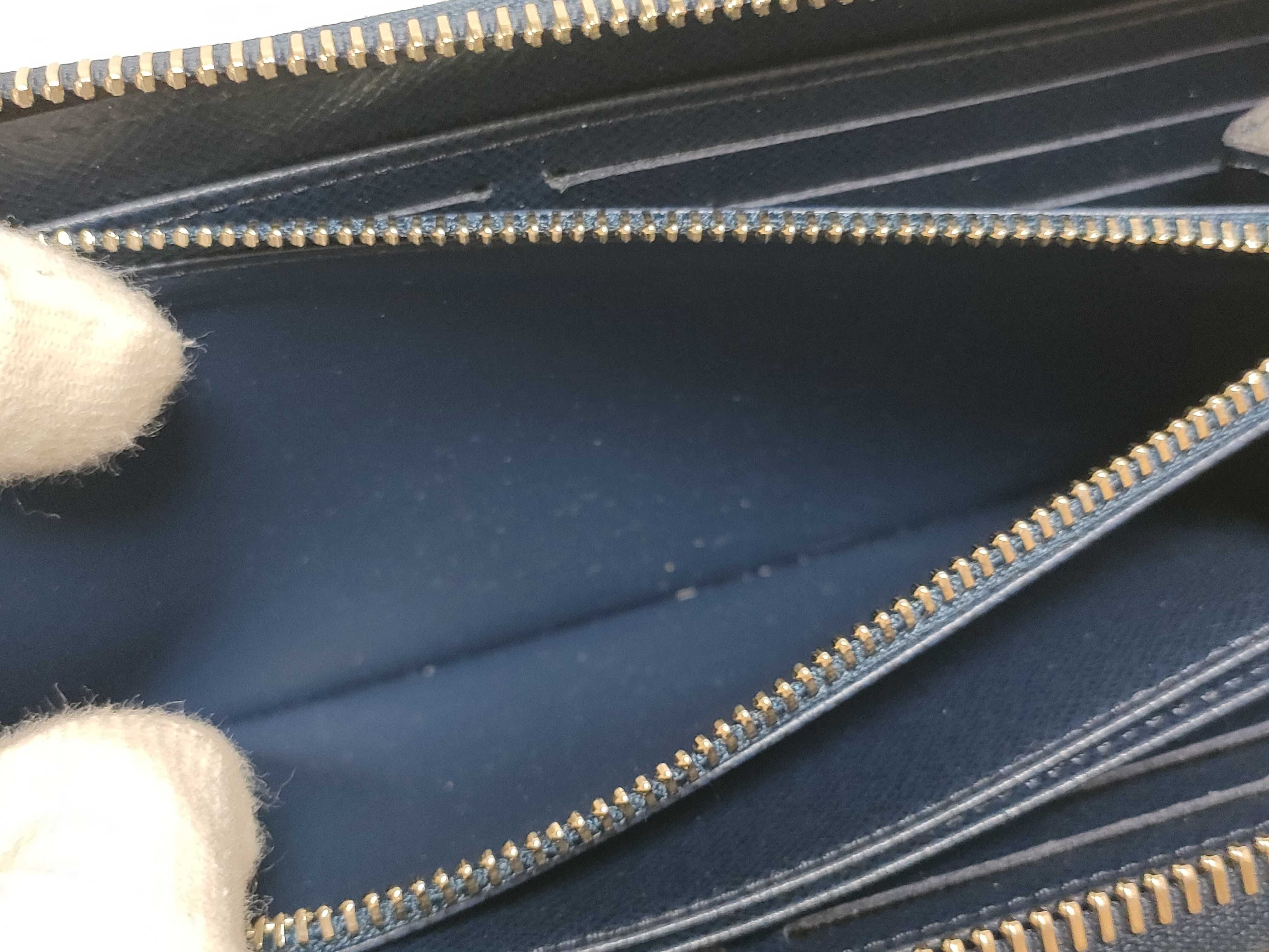 Epi Zippy Wallet Indigo Blue M61873 RFID verified wallet — view 9