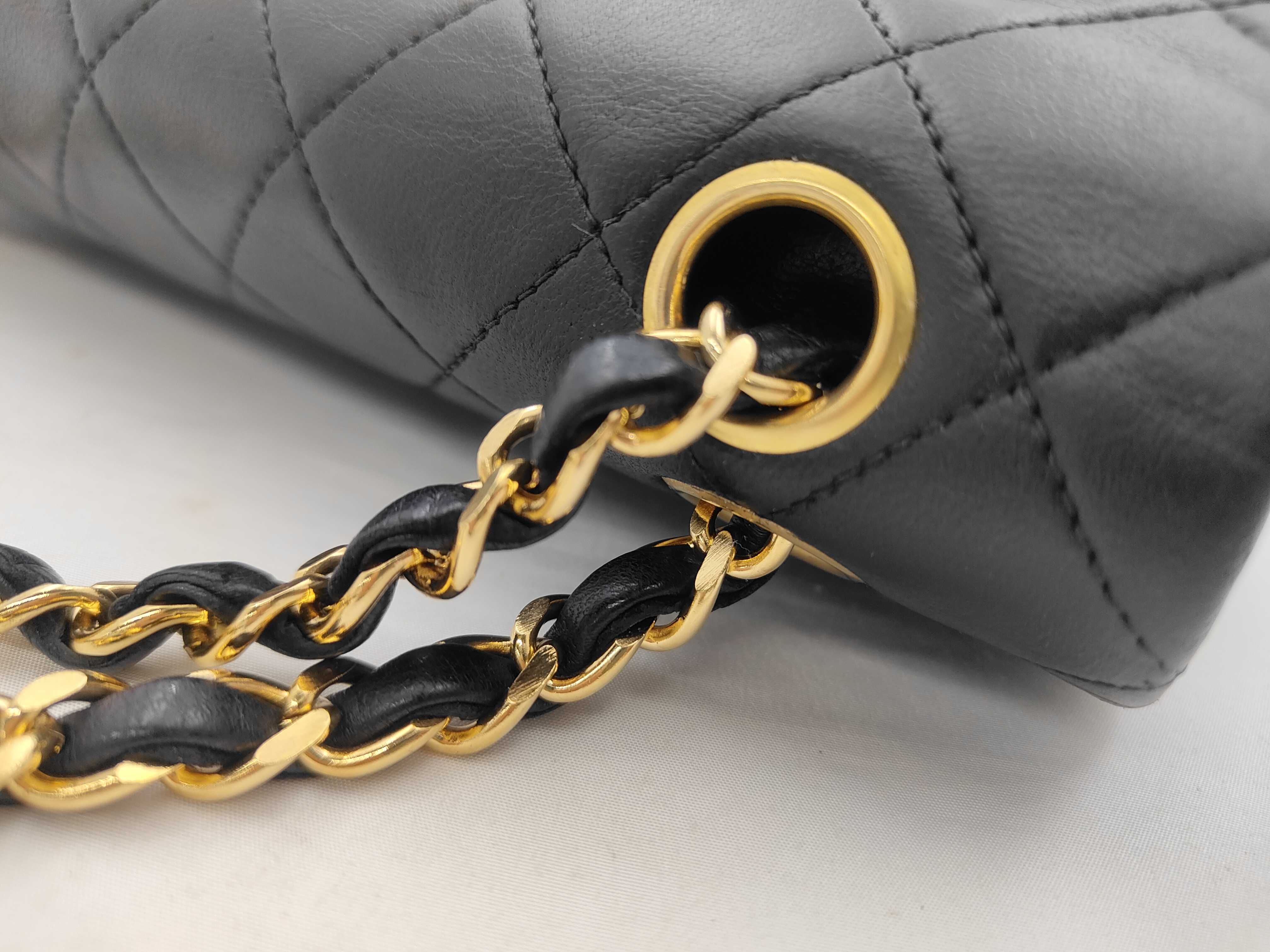 Matelassé Double Flap Shoulder Bag, Black, No. 3 — view 5