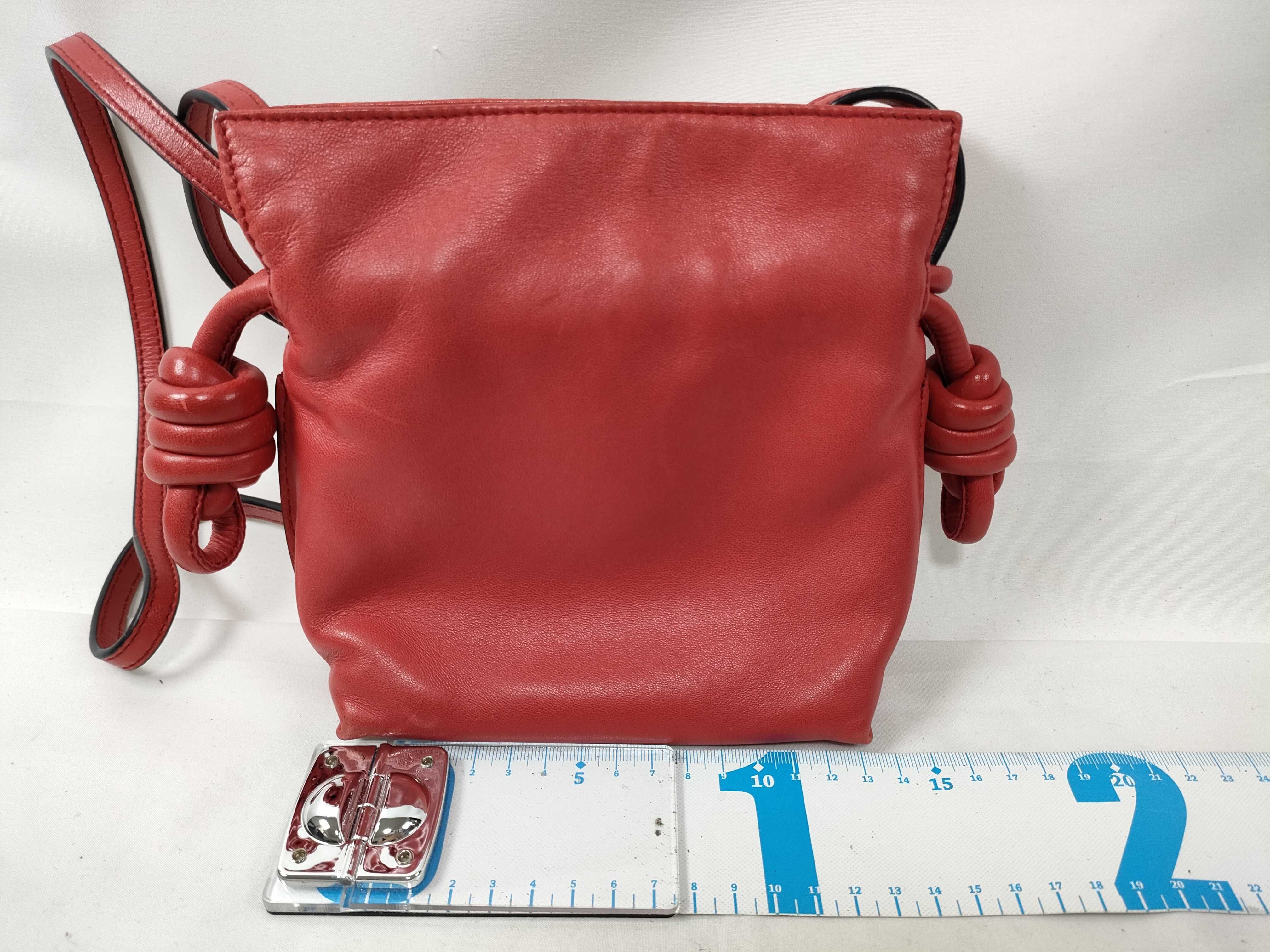 Flamenco Clutch Shoulder Bag Mini Red Calf Leather A 411FC 2X37 Shoulder Bag — view 2