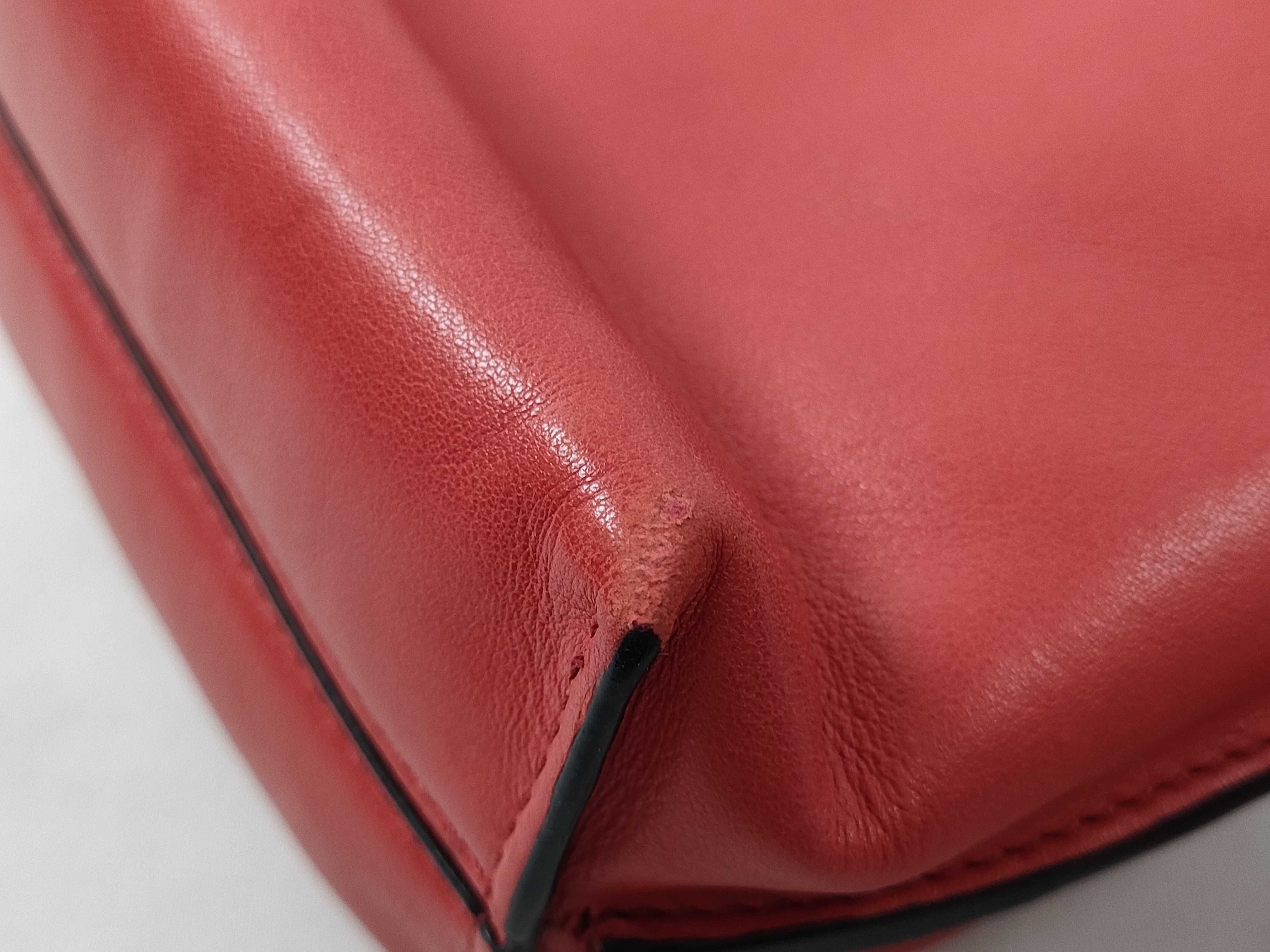 Flamenco Clutch Shoulder Bag Mini Red Calf Leather A 411FC 2X37 Shoulder Bag — view 14