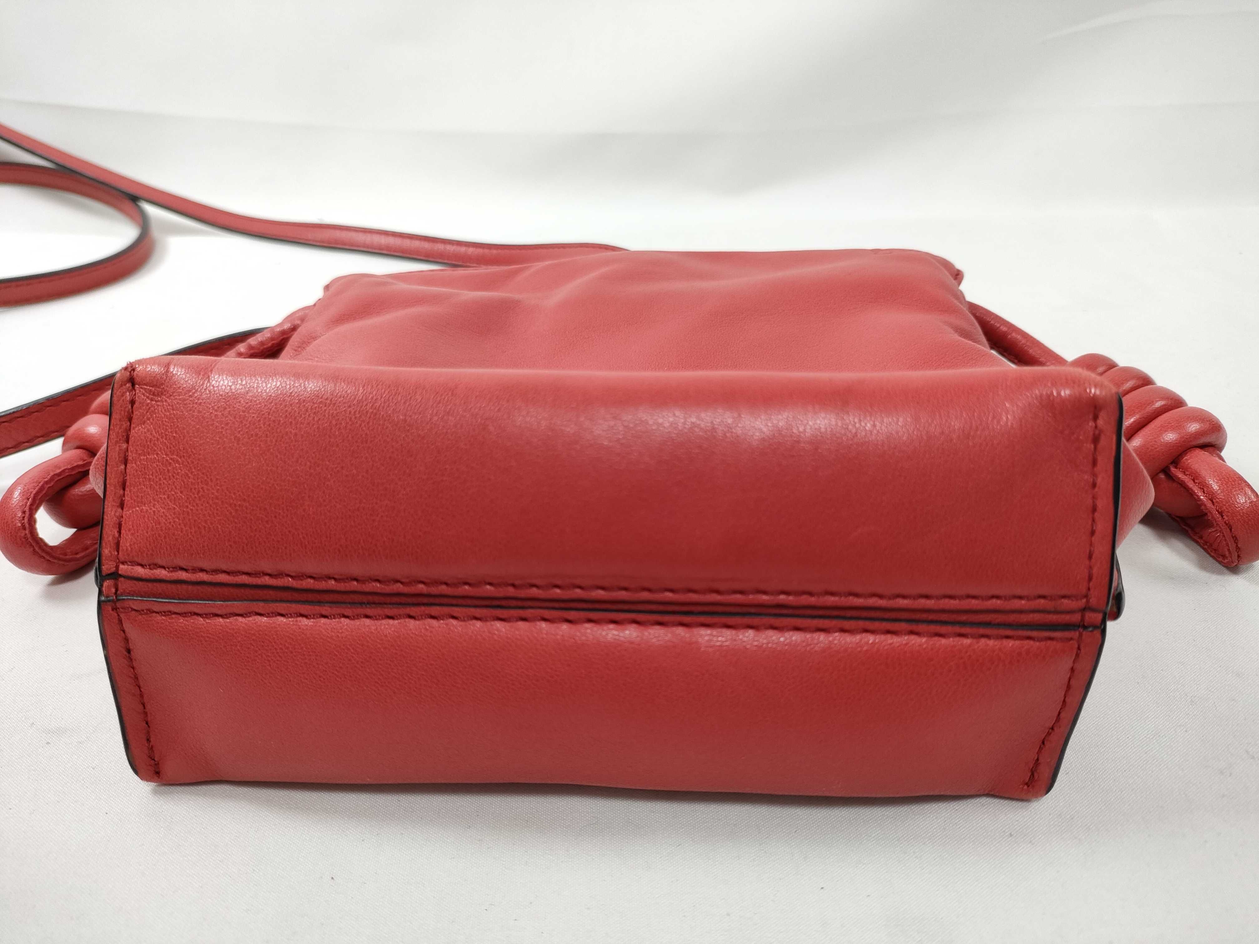 Flamenco Clutch Shoulder Bag Mini Red Calf Leather A 411FC 2X37 Shoulder Bag — view 5