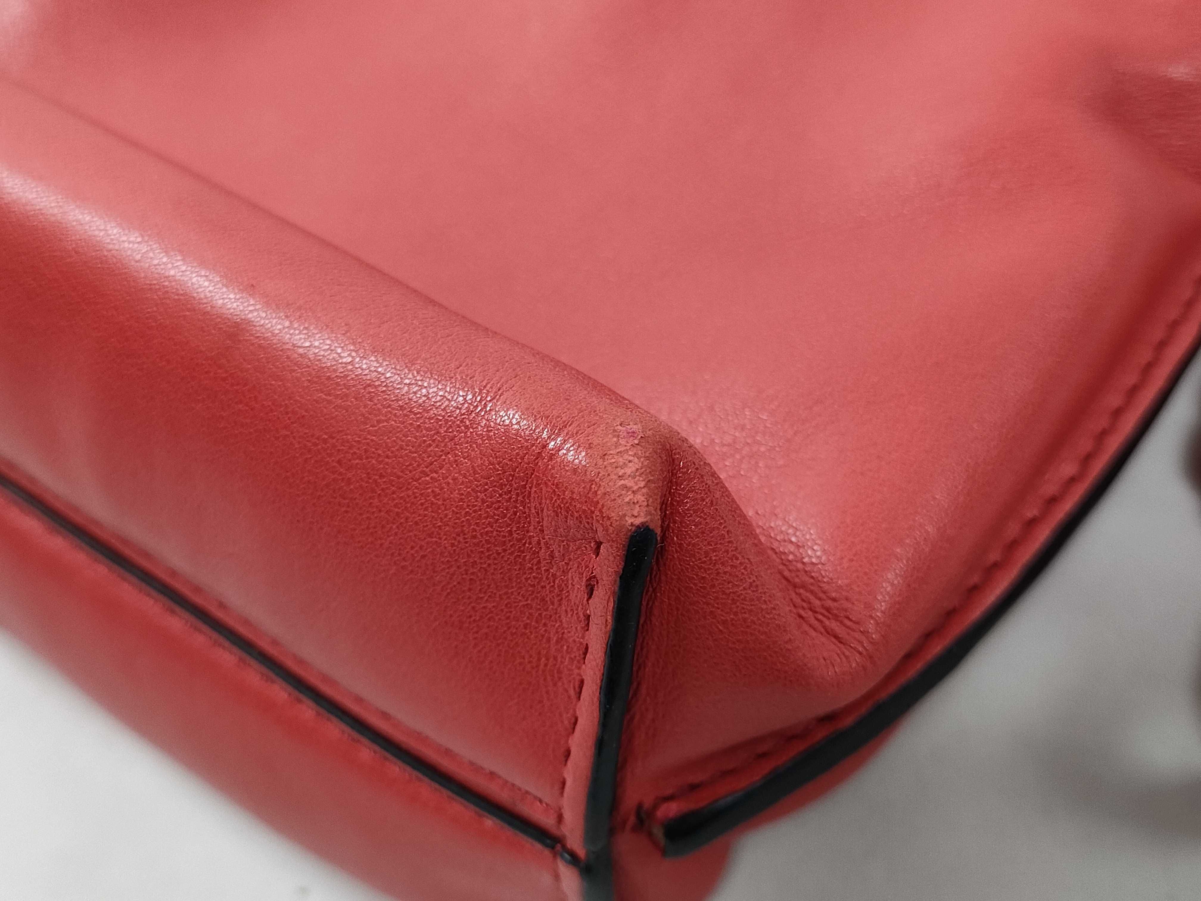 Flamenco Clutch Shoulder Bag Mini Red Calf Leather A 411FC 2X37 Shoulder Bag — view 6