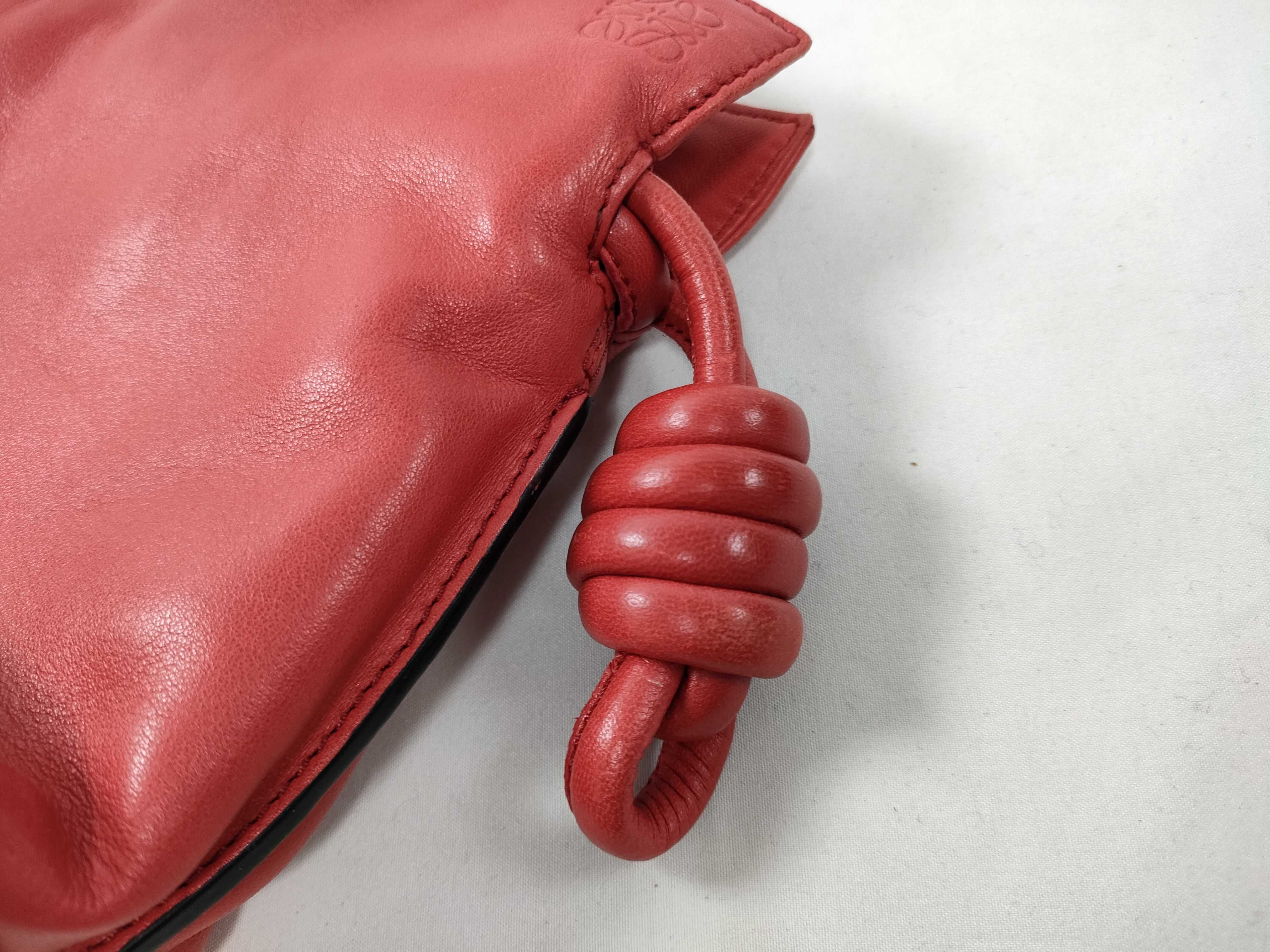 Flamenco Clutch Shoulder Bag Mini Red Calf Leather A 411FC 2X37 Shoulder Bag — view 7