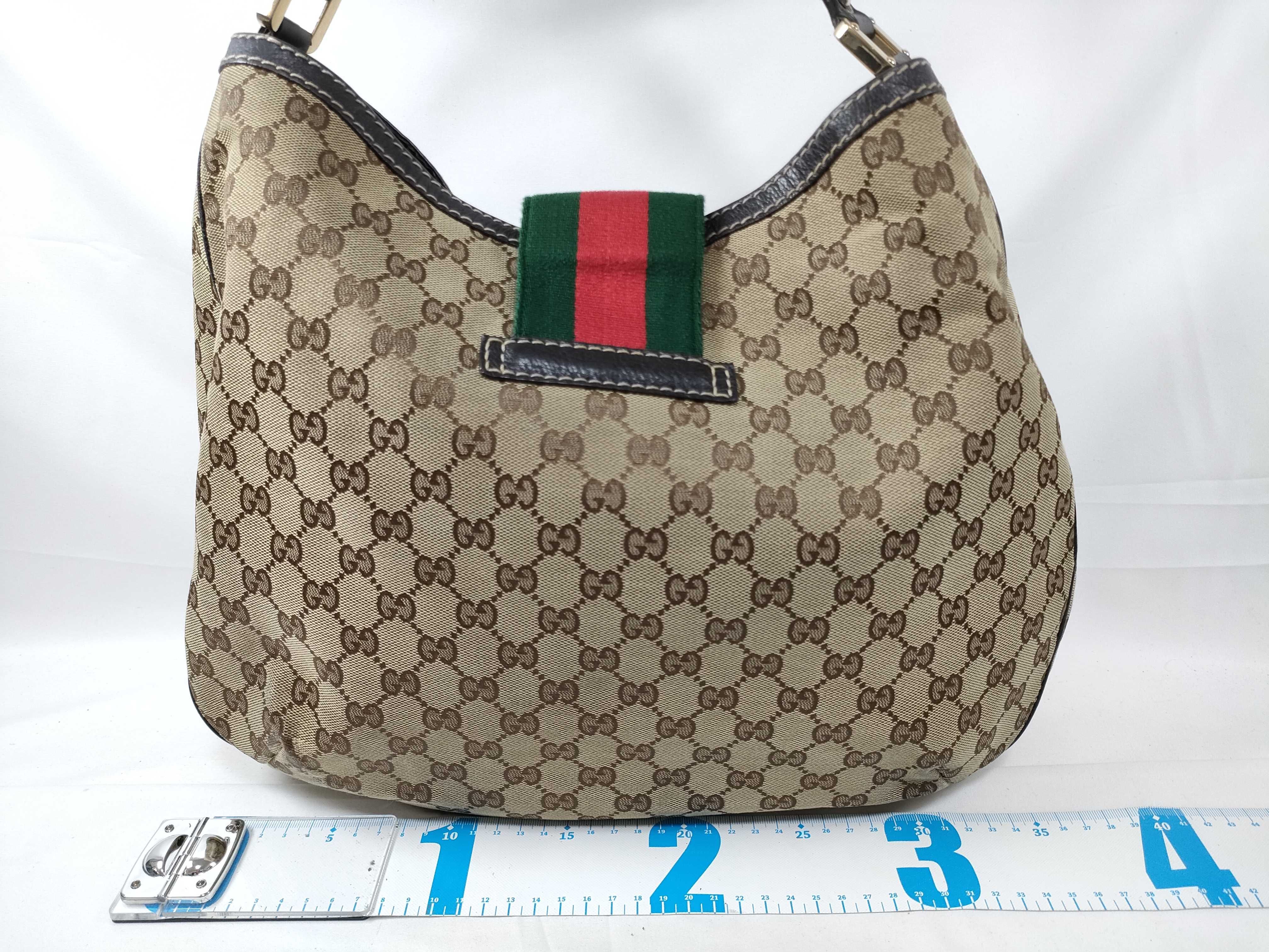 Brown GG Canvas Web Buckle Pumpkin Shoulder Bag (Handbag) — view 2