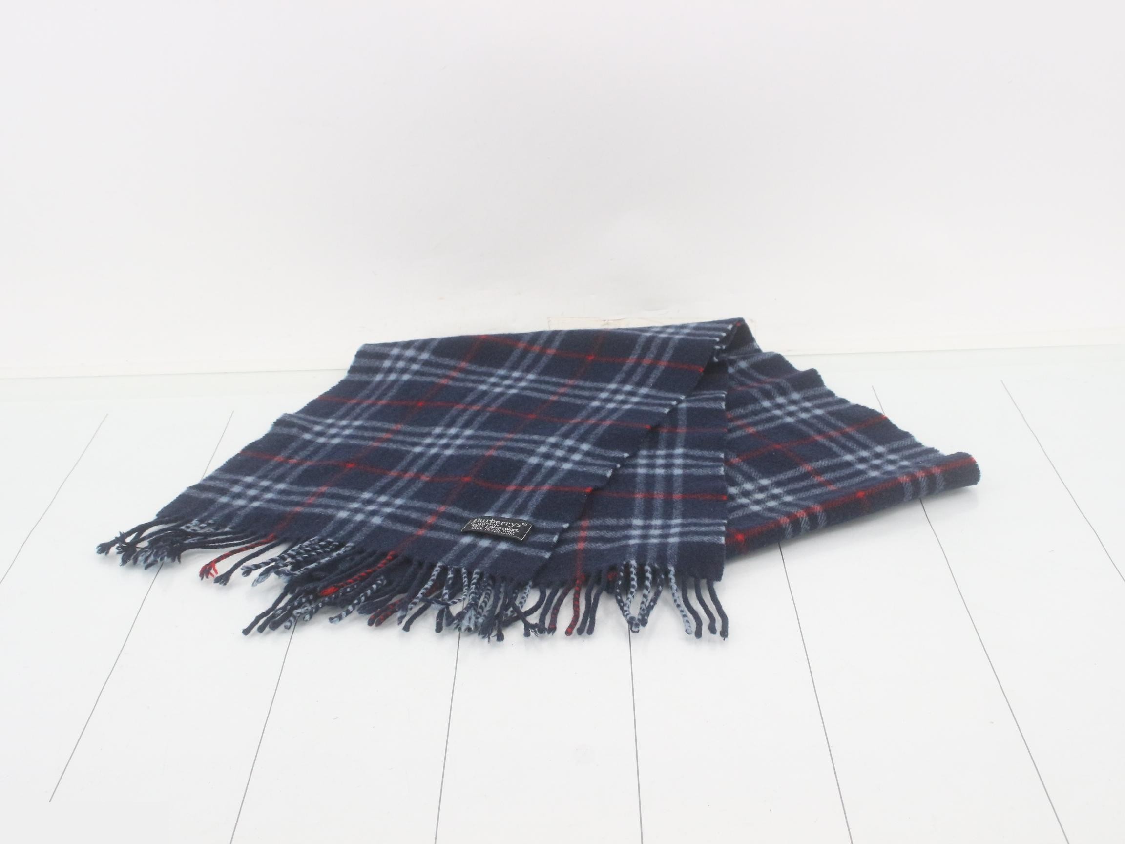 Nova Check Scarf, Navy — view 2