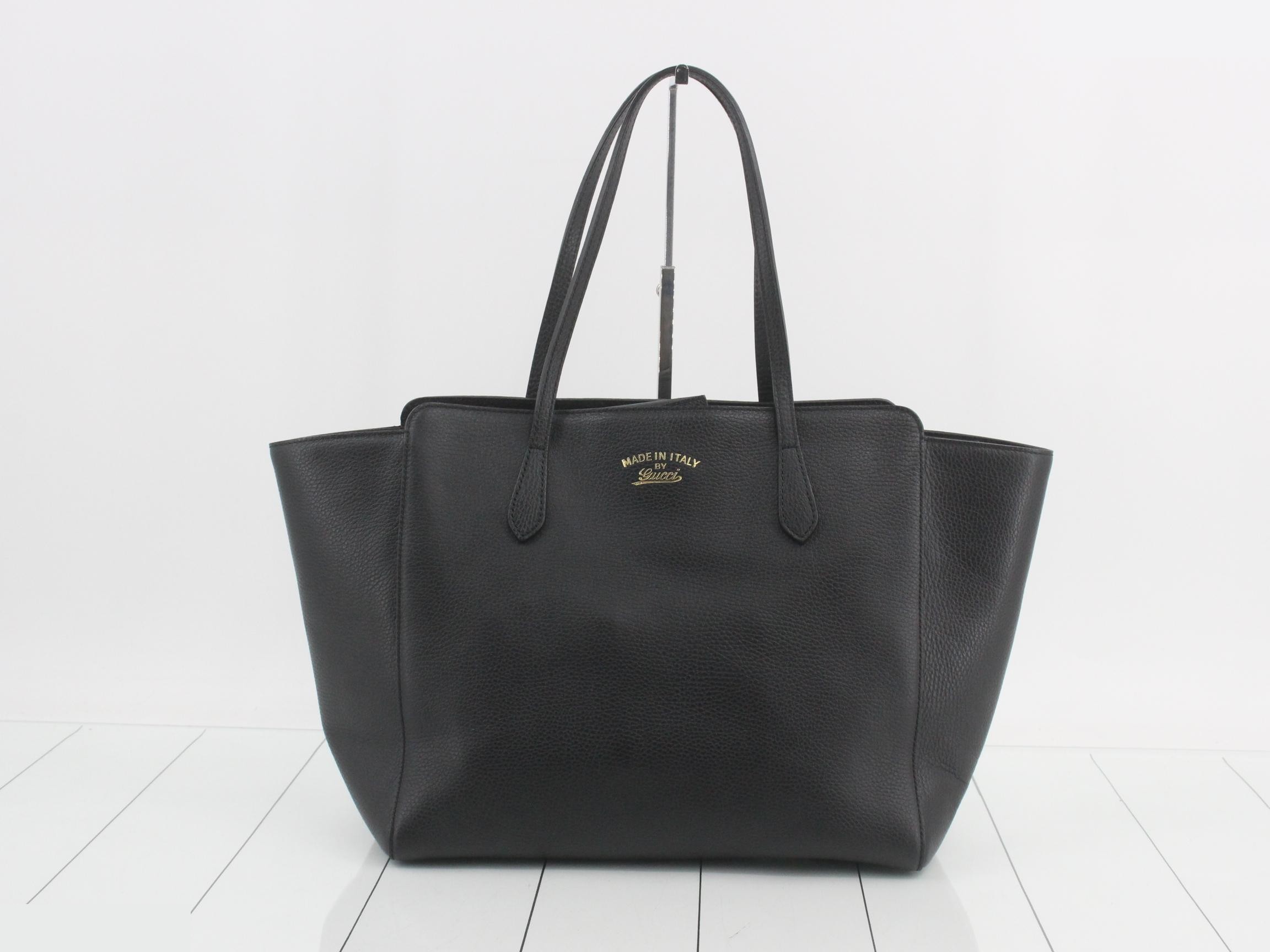 Leather tote bag
