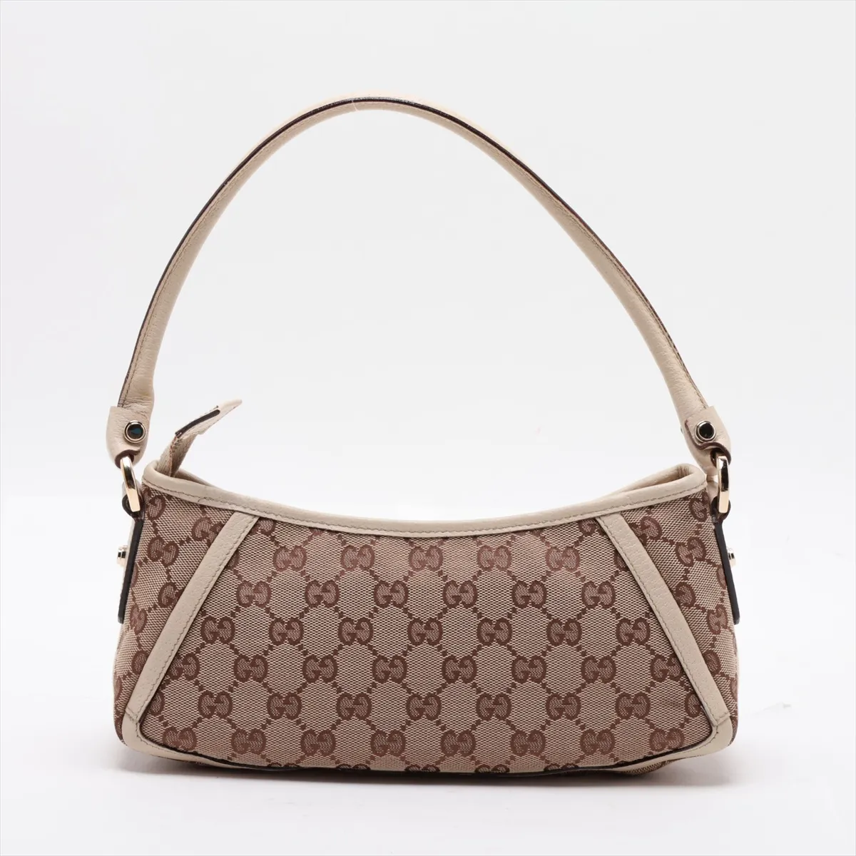 GG Canvas Abbey Canvas x Leather Shoulder Bag, Beige, 130939 — view 2