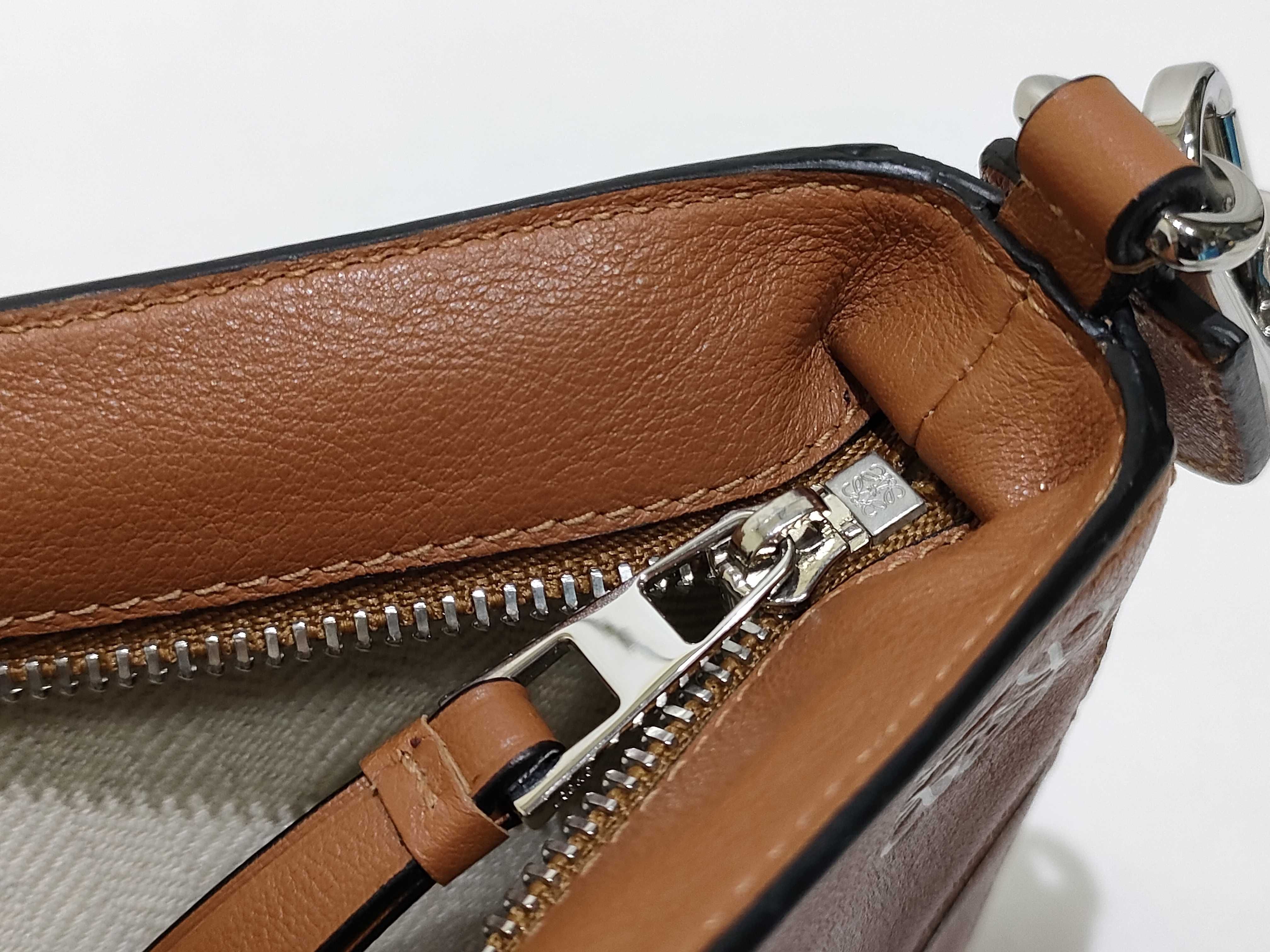 Puzzle Leather Shoulder Bag, Brown — view 12