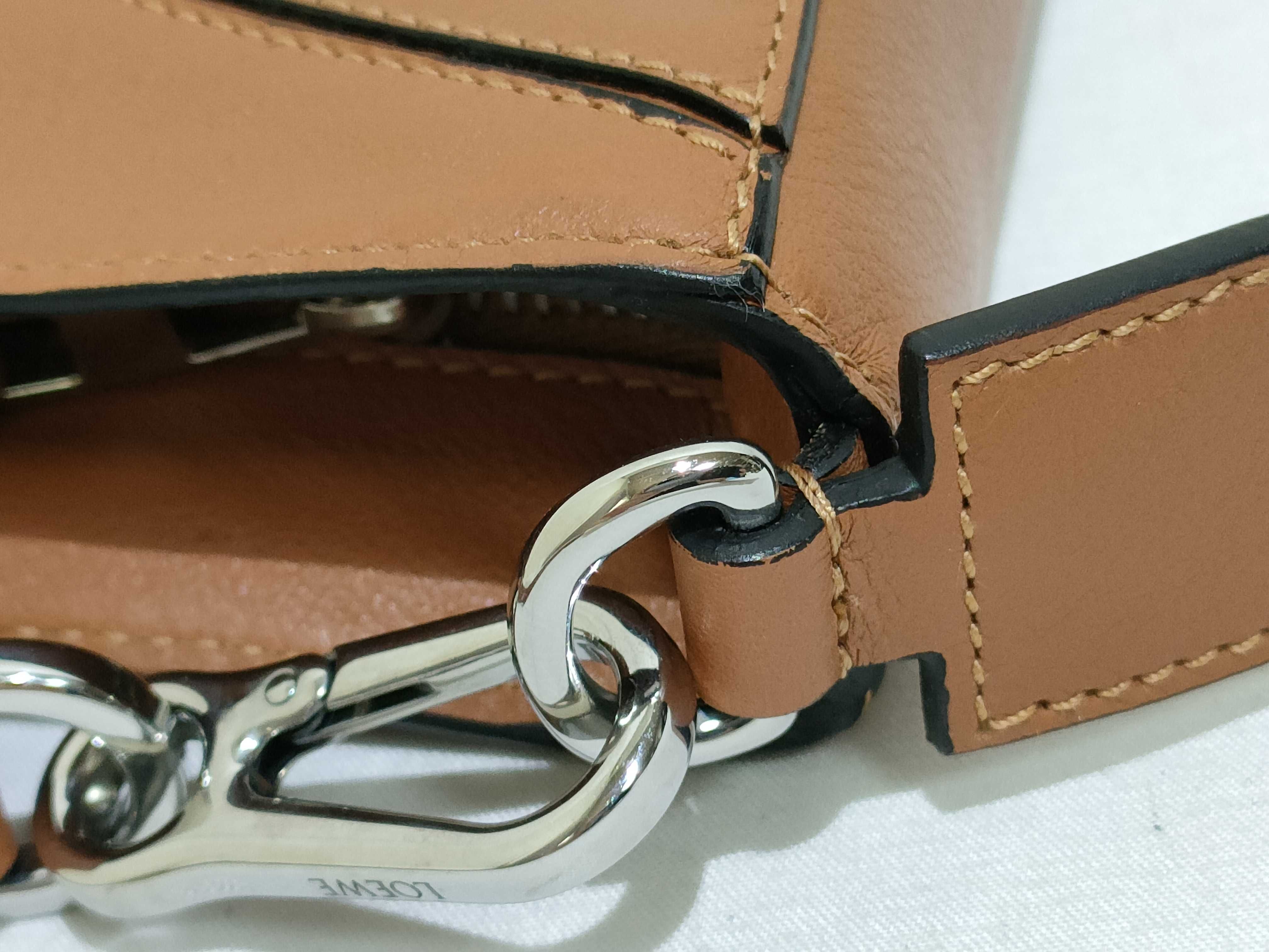 Puzzle Leather Shoulder Bag, Brown — view 5