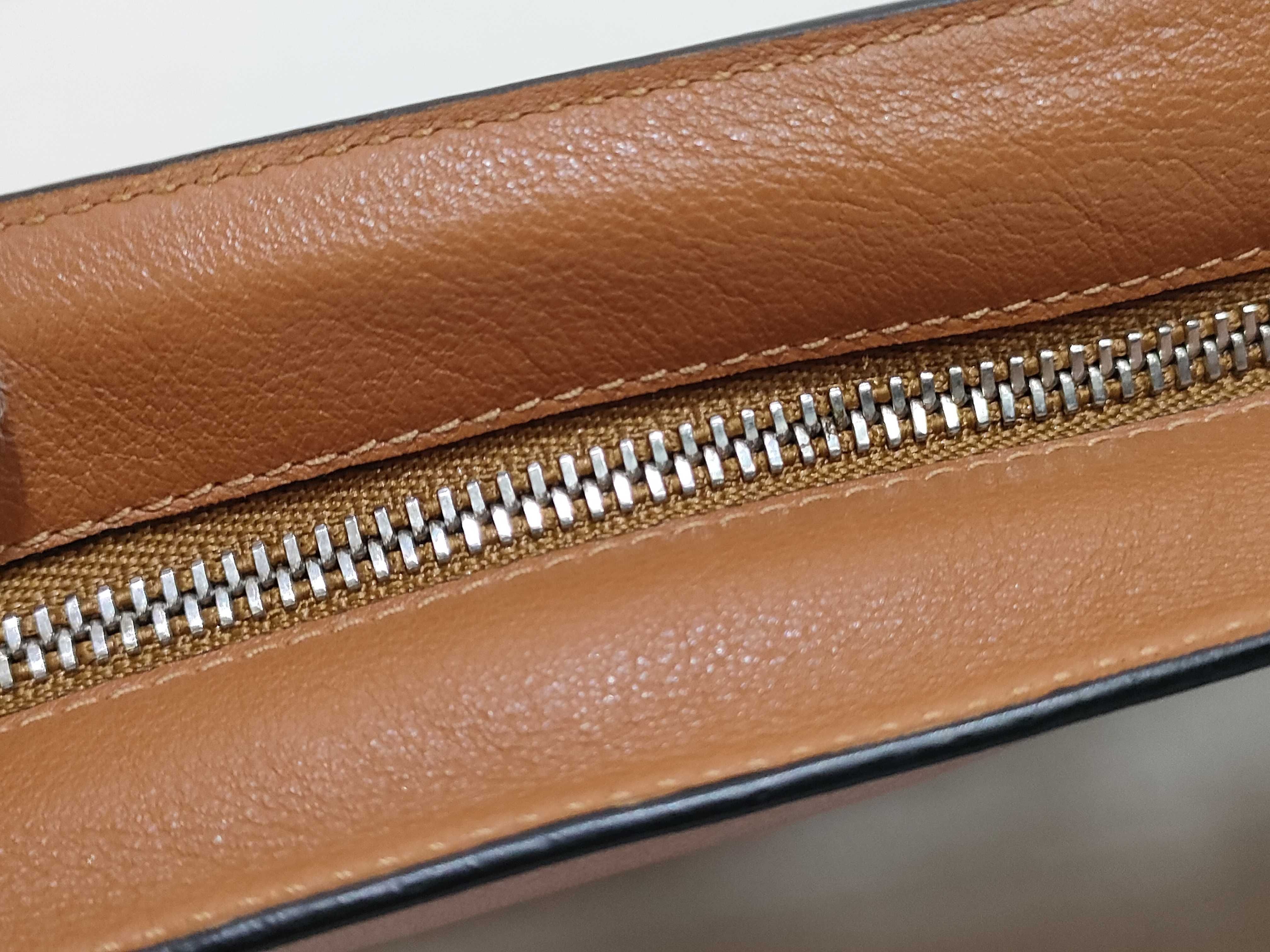 Puzzle Leather Shoulder Bag, Brown — view 8