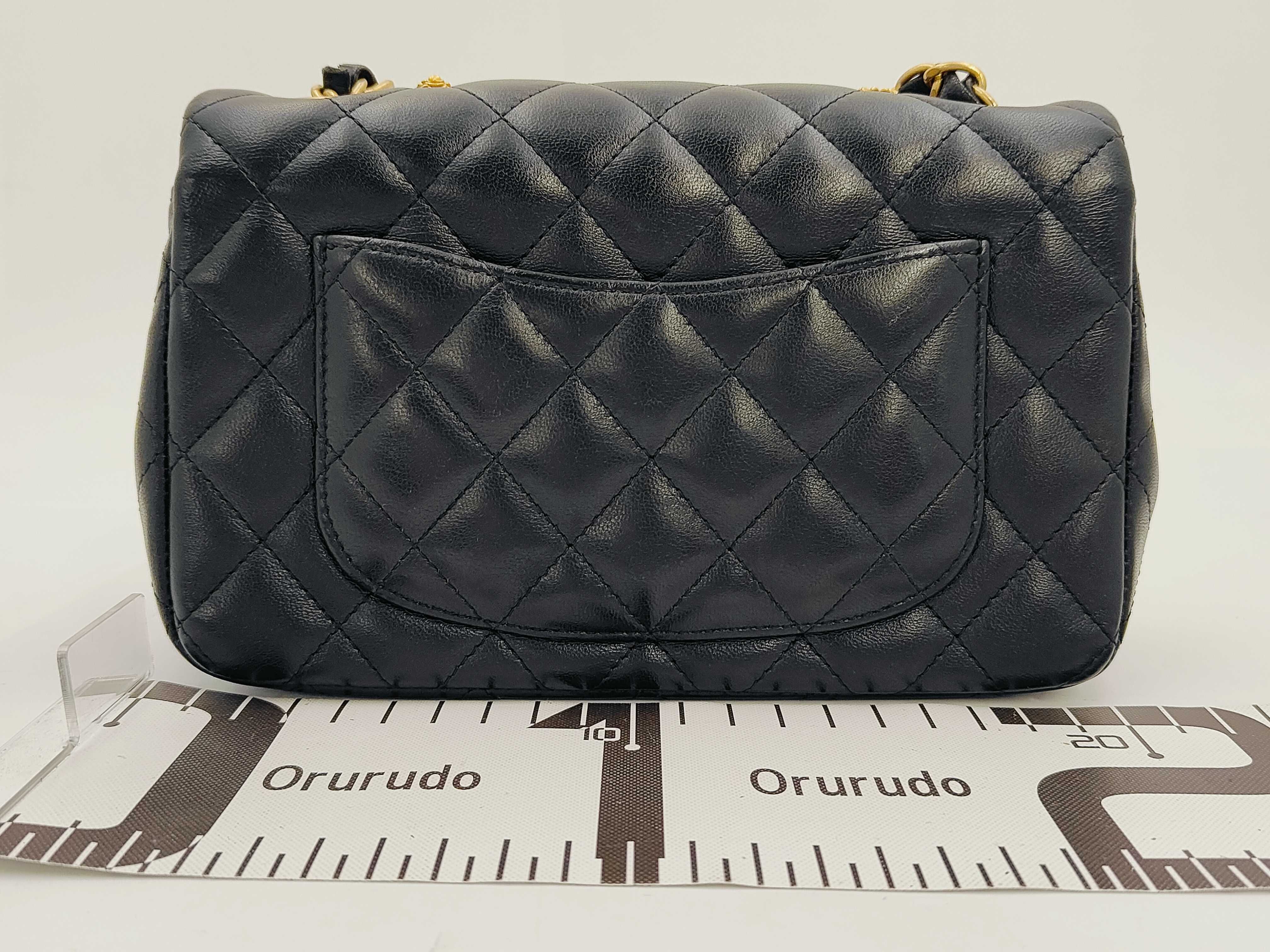 CF Miney Chain Bag Black Gold Button Shoulder Bag — view 2