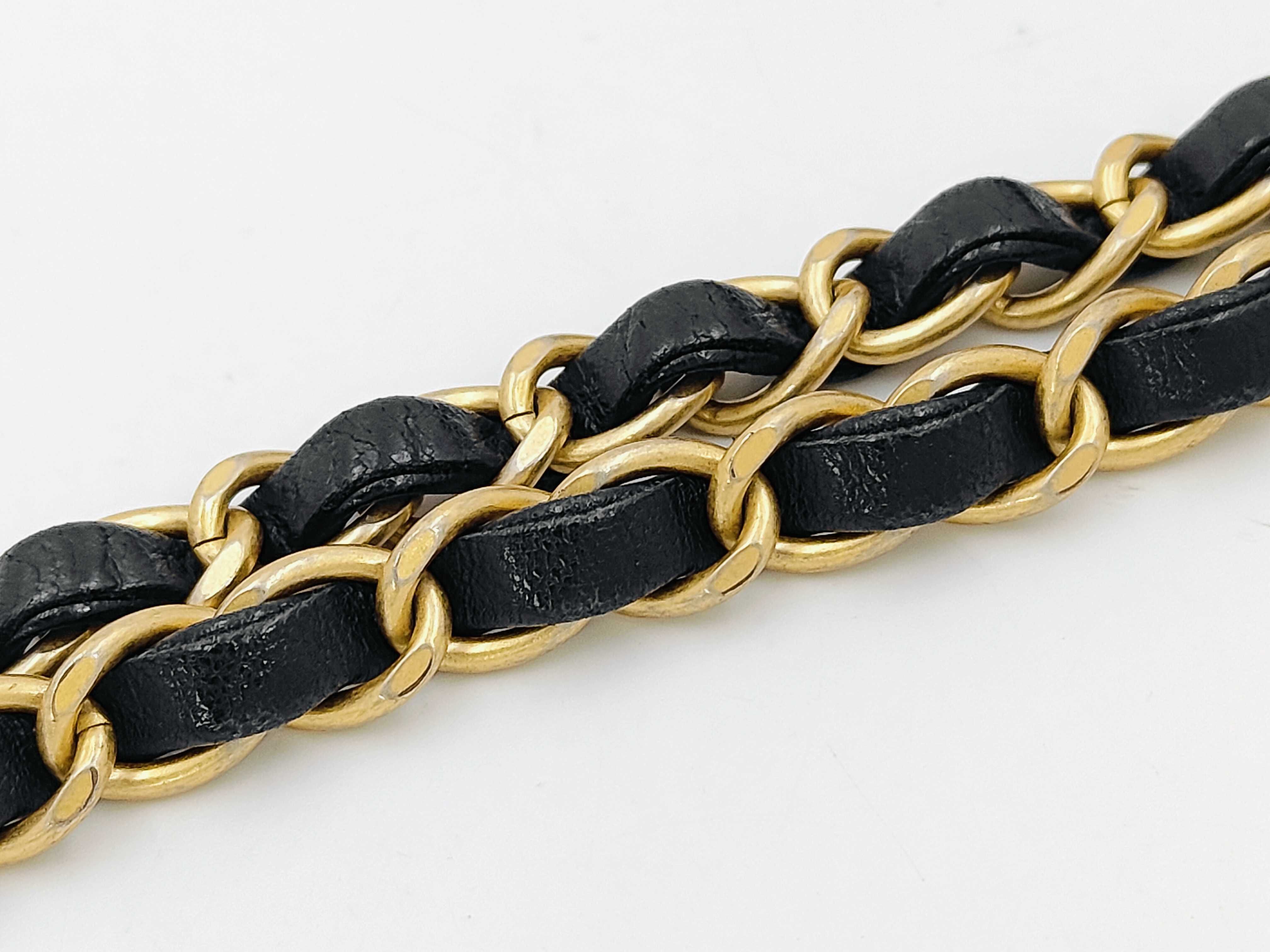 CF Miney Chain Bag Black Gold Button Shoulder Bag — view 4