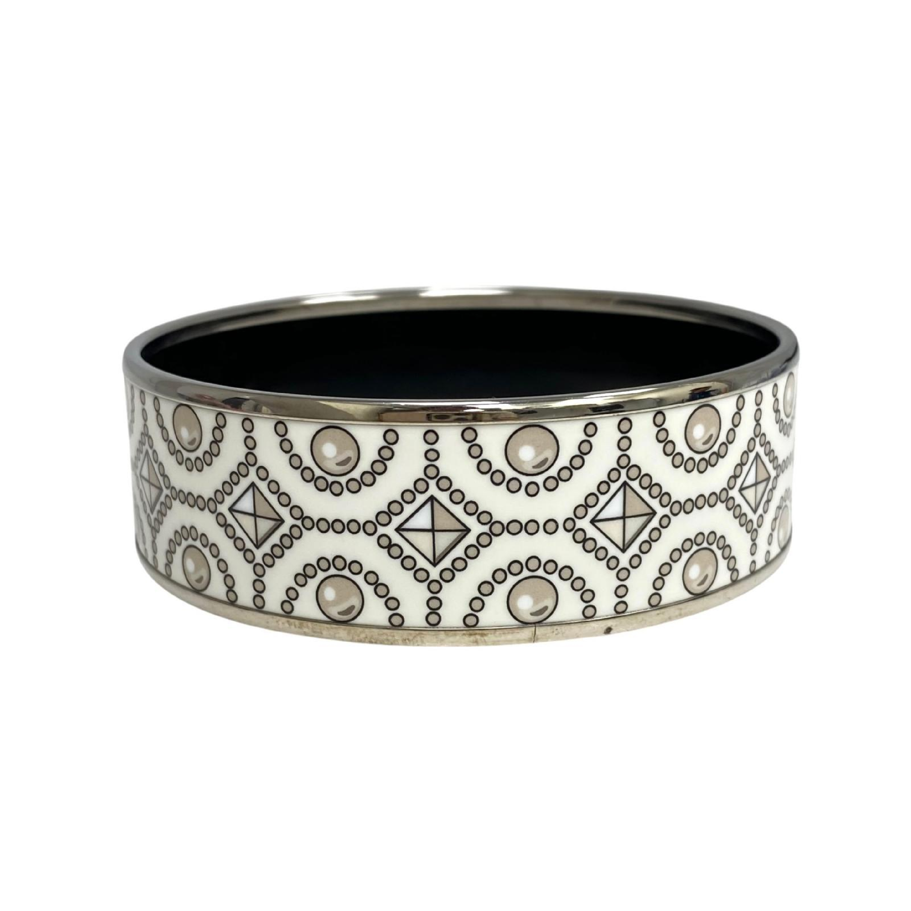 【*Shipped from: Hong Kong*】HERMES ( ) Multicolor Silver Plated Metal Bangle Bracelet — view 4