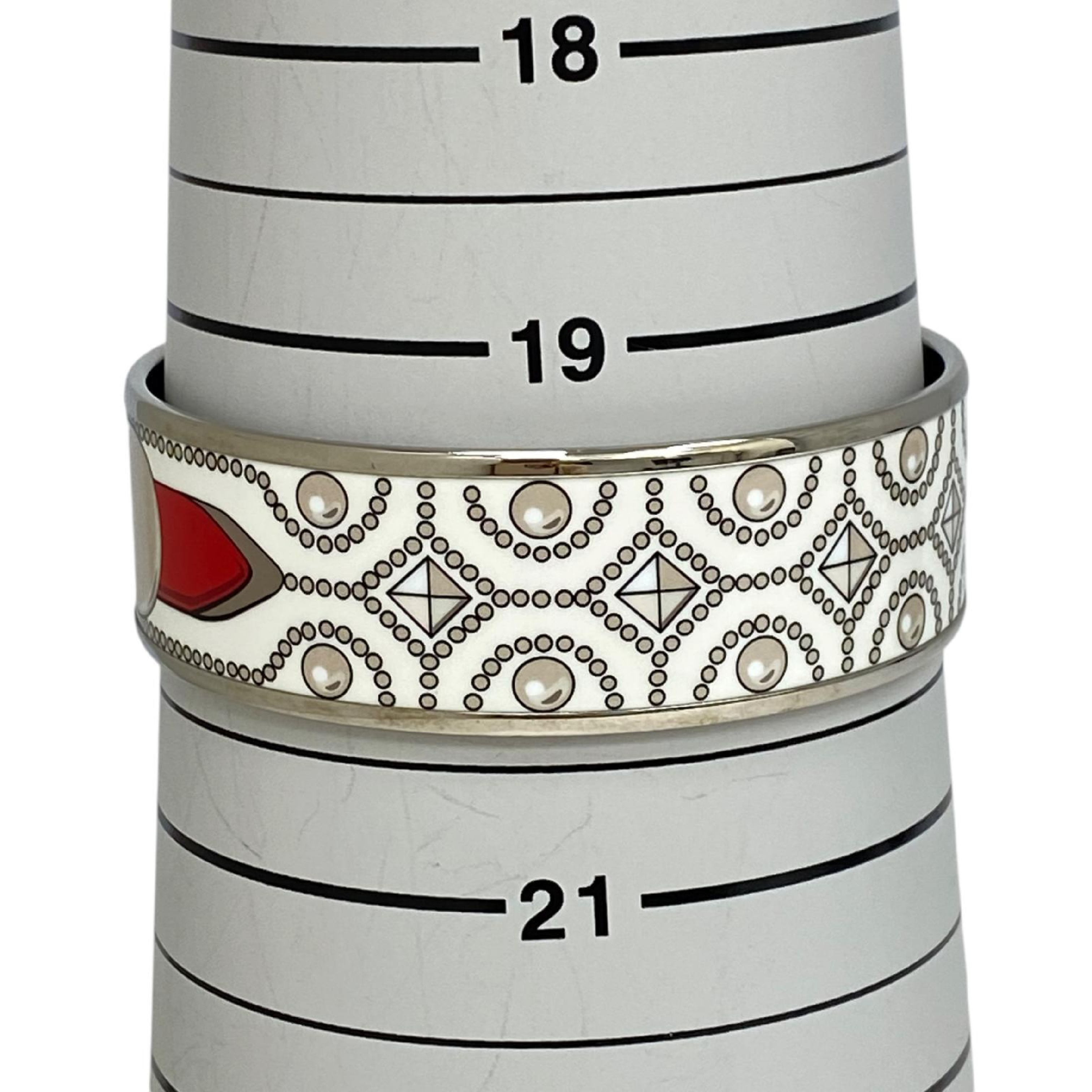 【*Shipped from: Hong Kong*】HERMES ( ) Multicolor Silver Plated Metal Bangle Bracelet — view 8