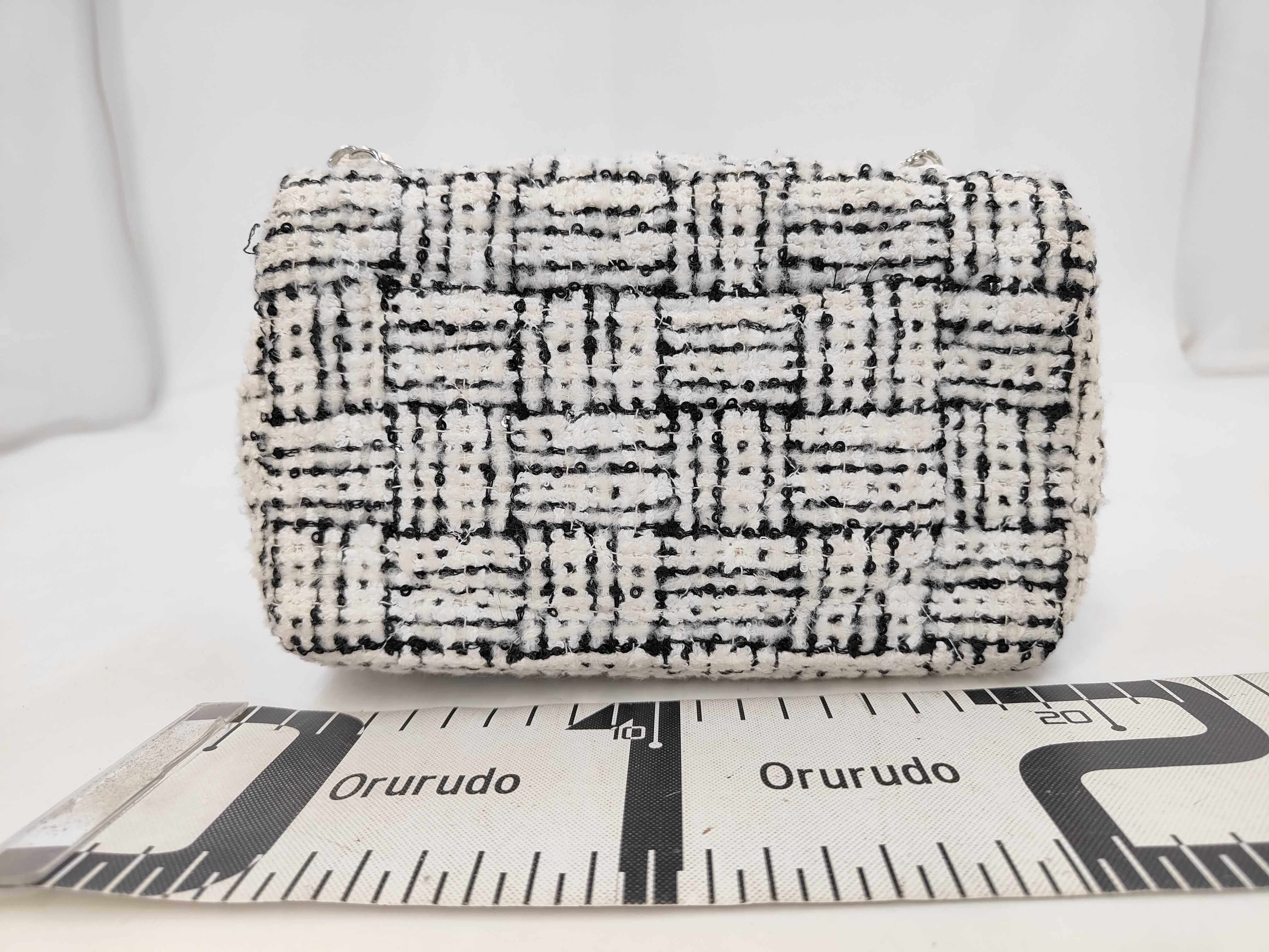 Mini Mat Tweed Black White SS Shoulder Bag — view 2