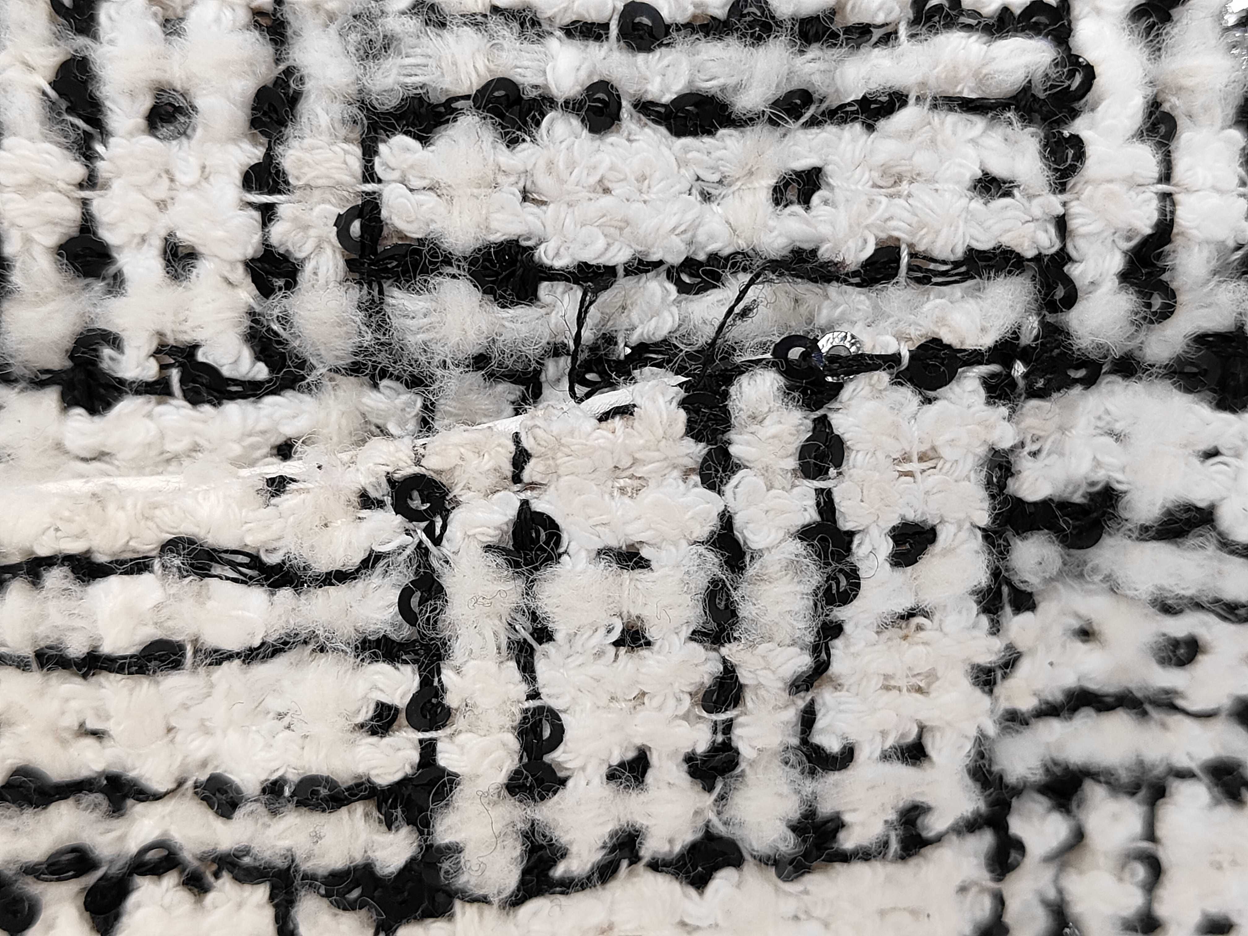Mini Mat Tweed Black White SS Shoulder Bag — view 3