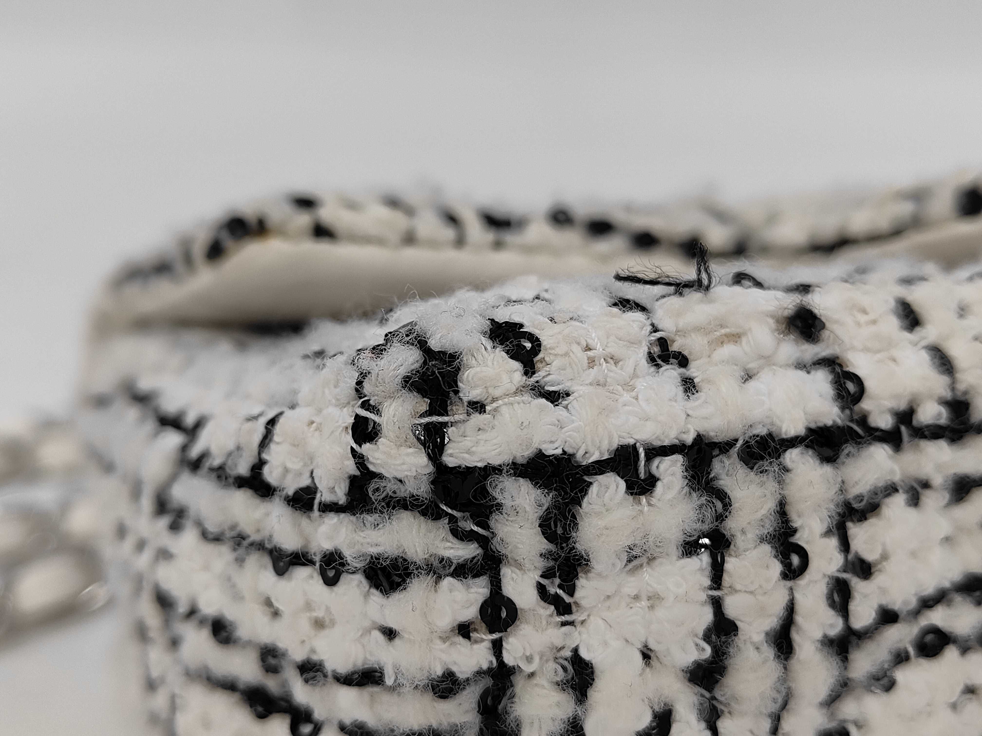 Mini Mat Tweed Black White SS Shoulder Bag — view 6