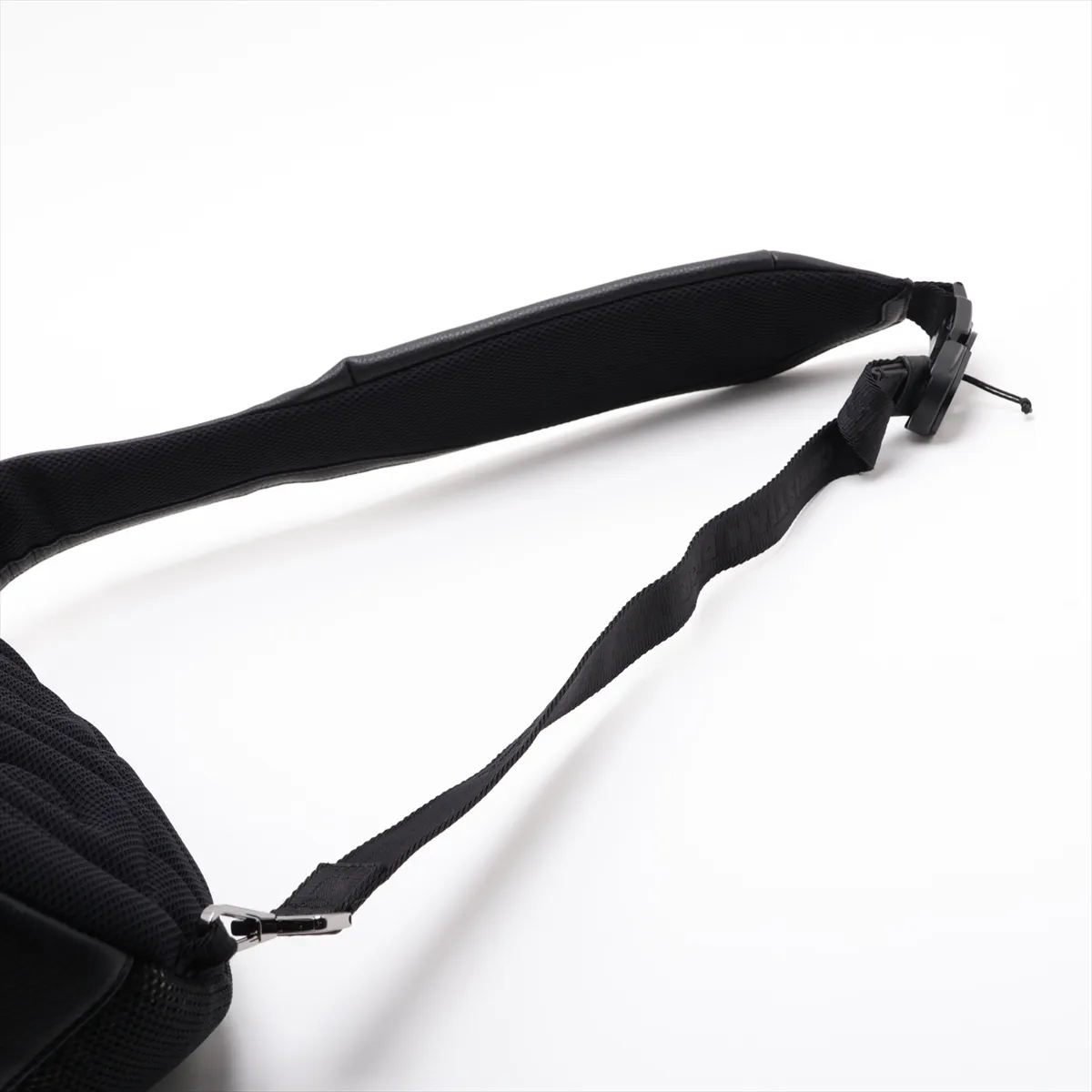Oblique Scarab Canvas x Leather Body Bag, Navy x Black — view 5