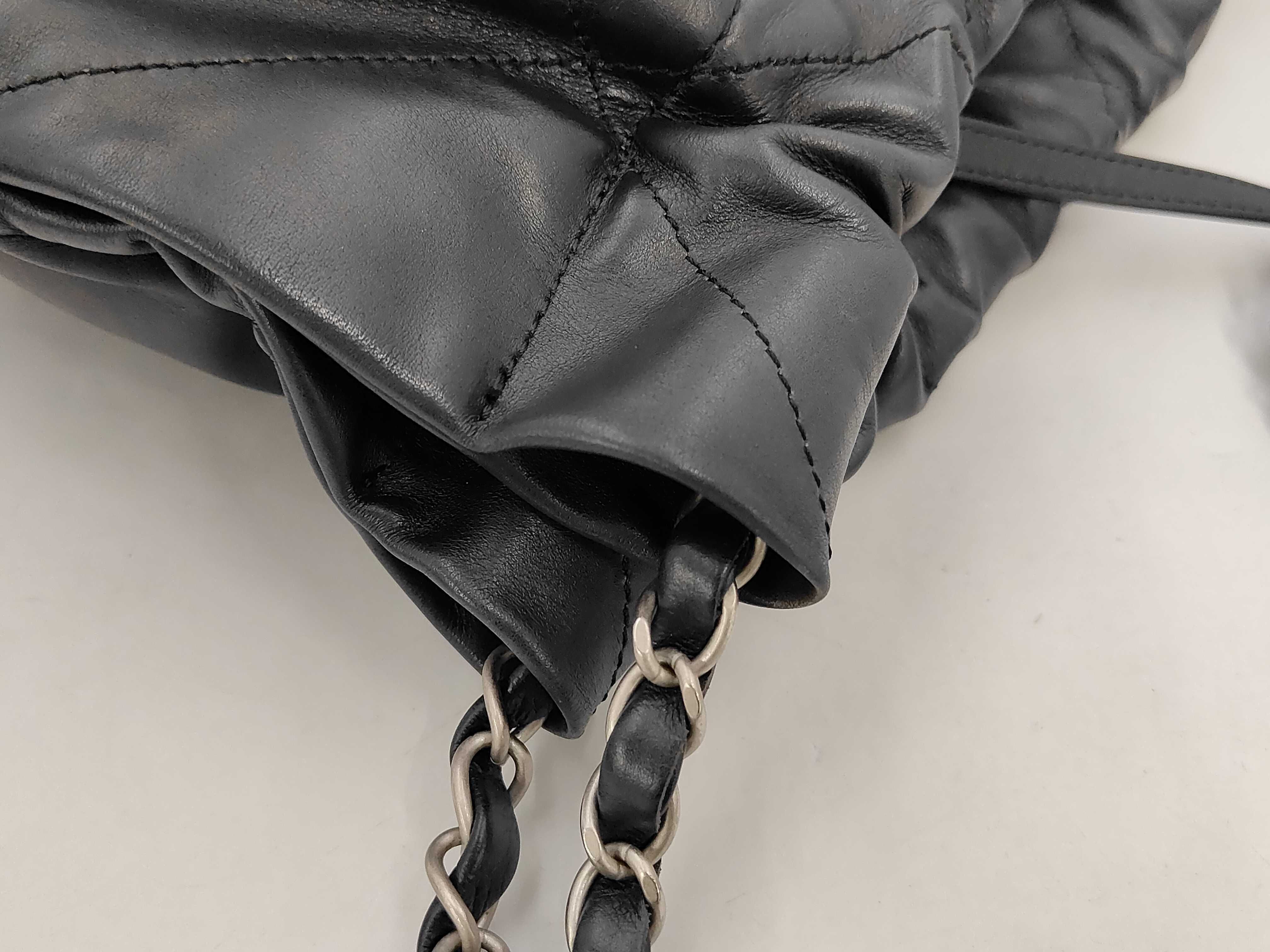 22 Random serial number Calfskin Navy Silver Hardware Handbag — view 7