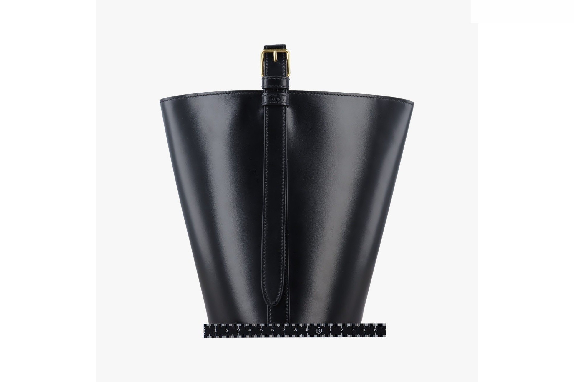 Small Bucket Triomphe Smooth Calfskin Black — view 2