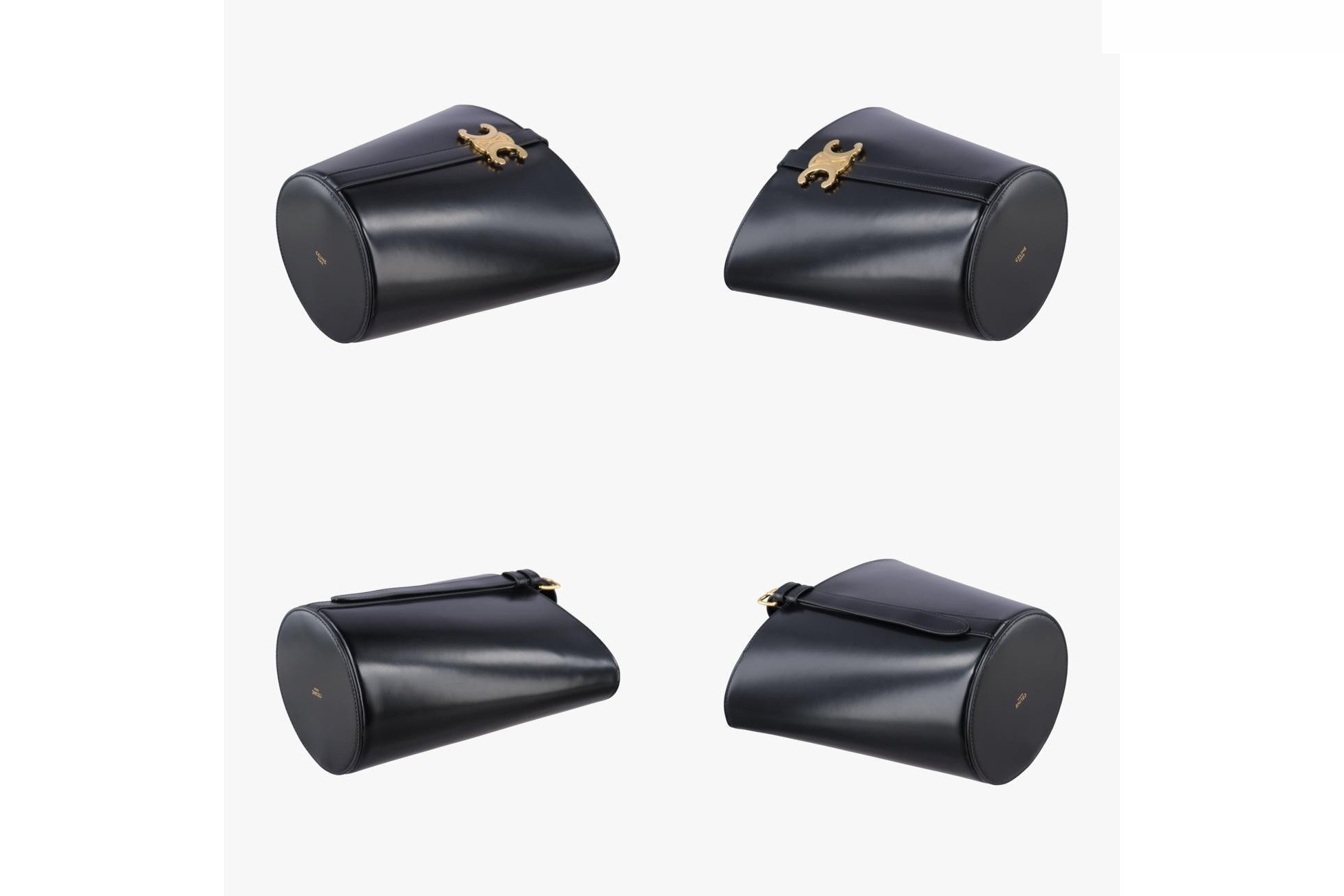Small Bucket Triomphe Smooth Calfskin Black — view 4