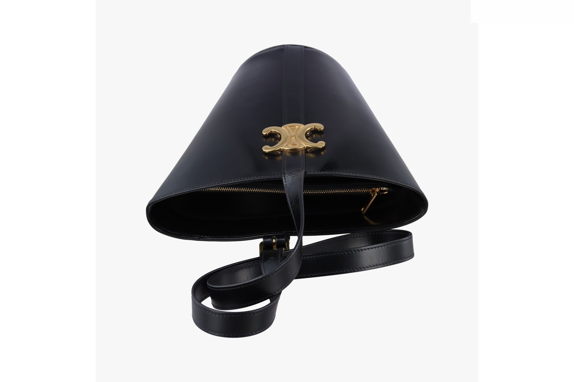 Small Bucket Triomphe Smooth Calfskin Black — view 5