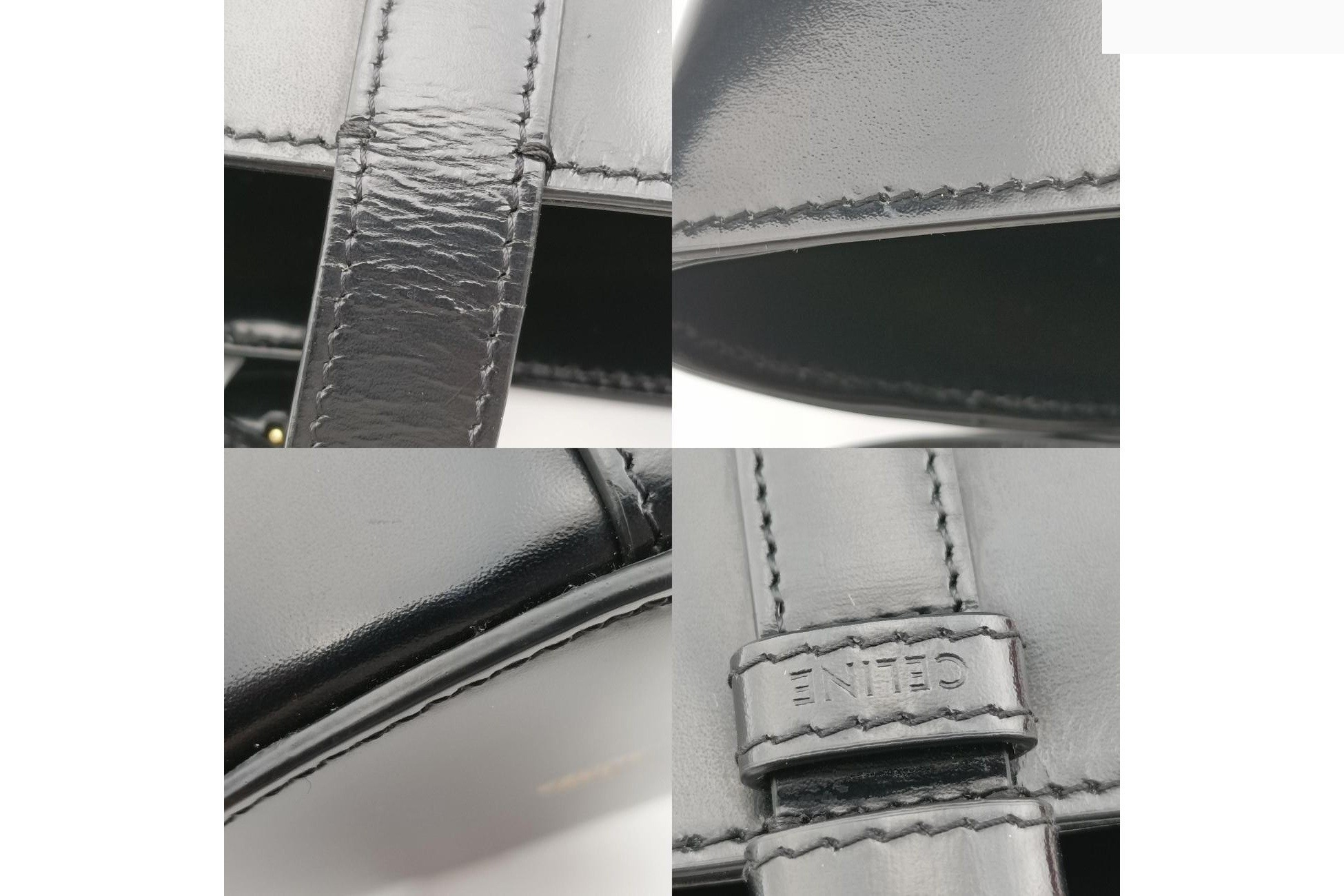 Small Bucket Triomphe Smooth Calfskin Black — view 9