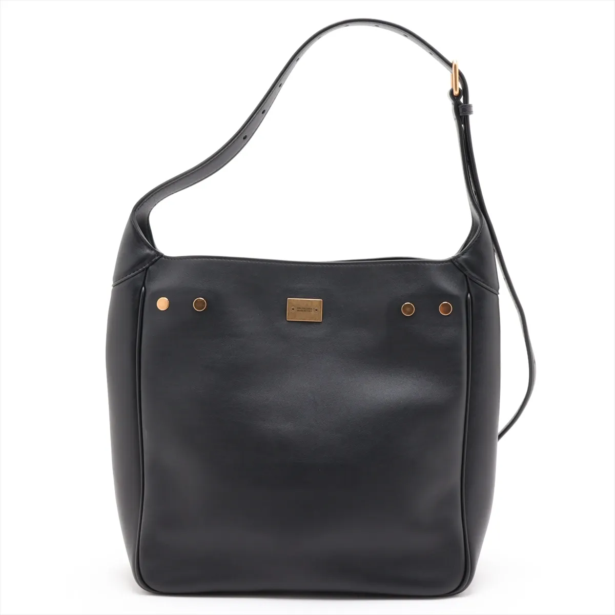 Bel Air Small Hobo 811018 Leather Shoulder Bag, Black — view 2