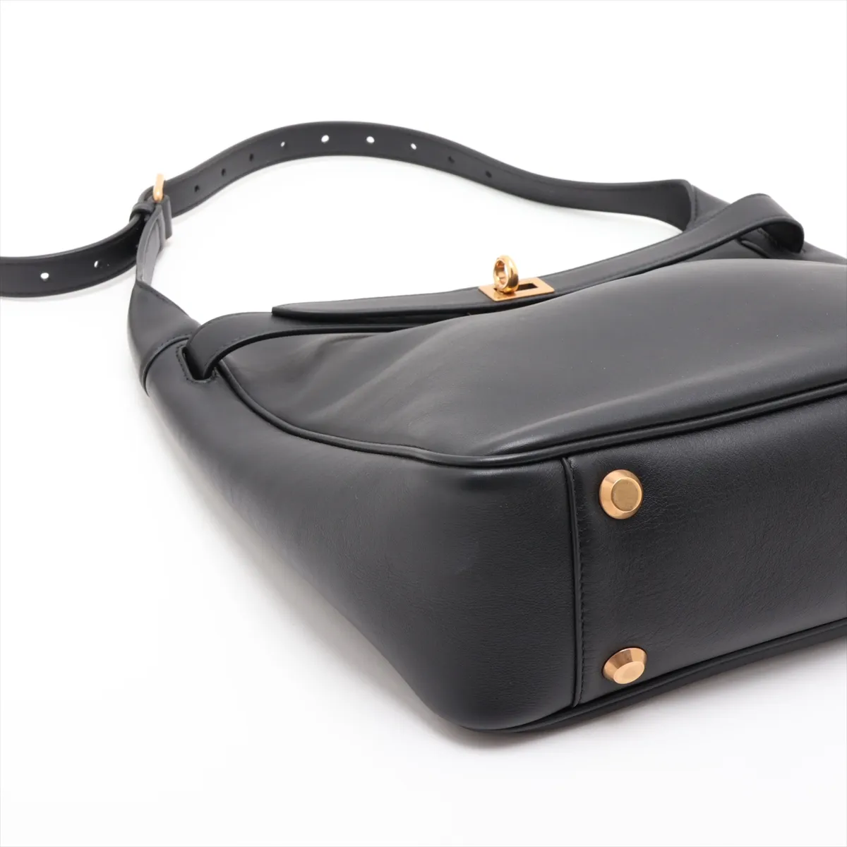 Bel Air Small Hobo 811018 Leather Shoulder Bag, Black — view 4